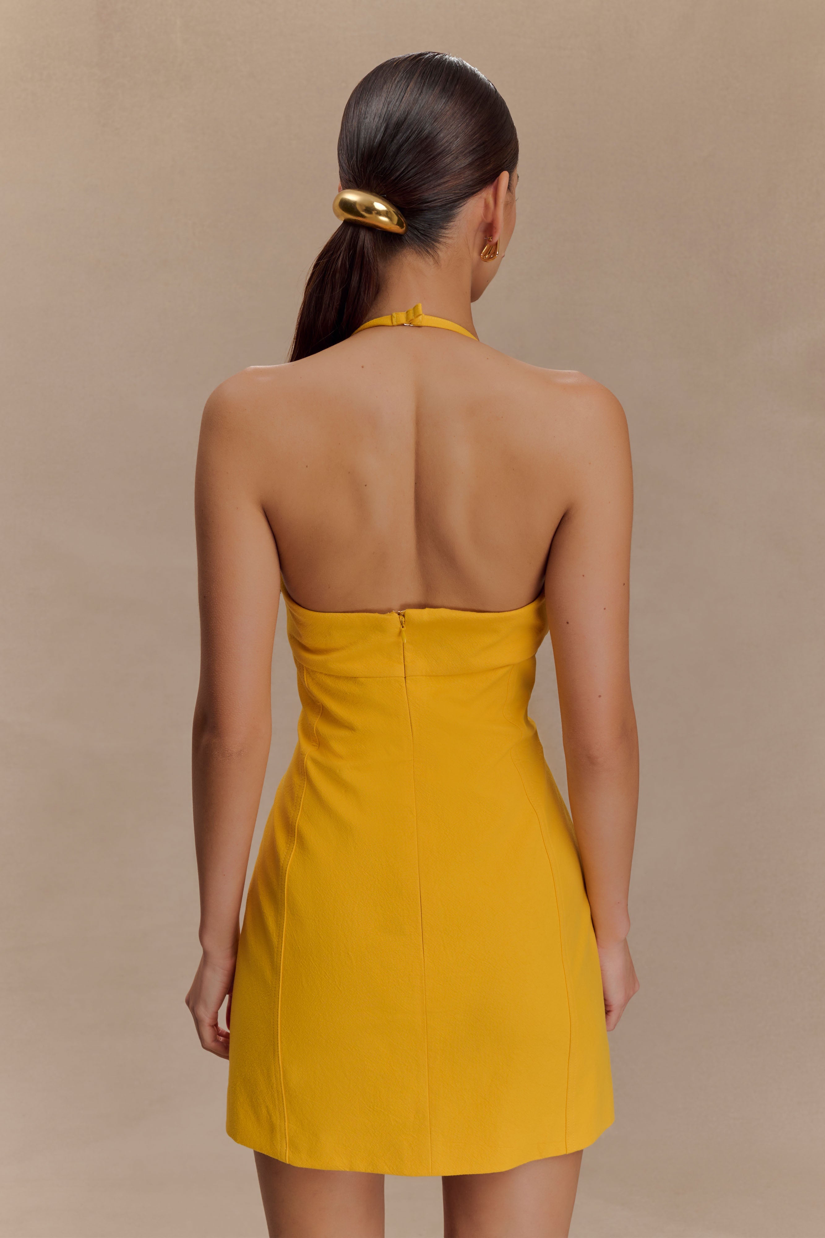 Reyes Cotton Floral Mini Dress - Butterscotch、mySite、solidvoid