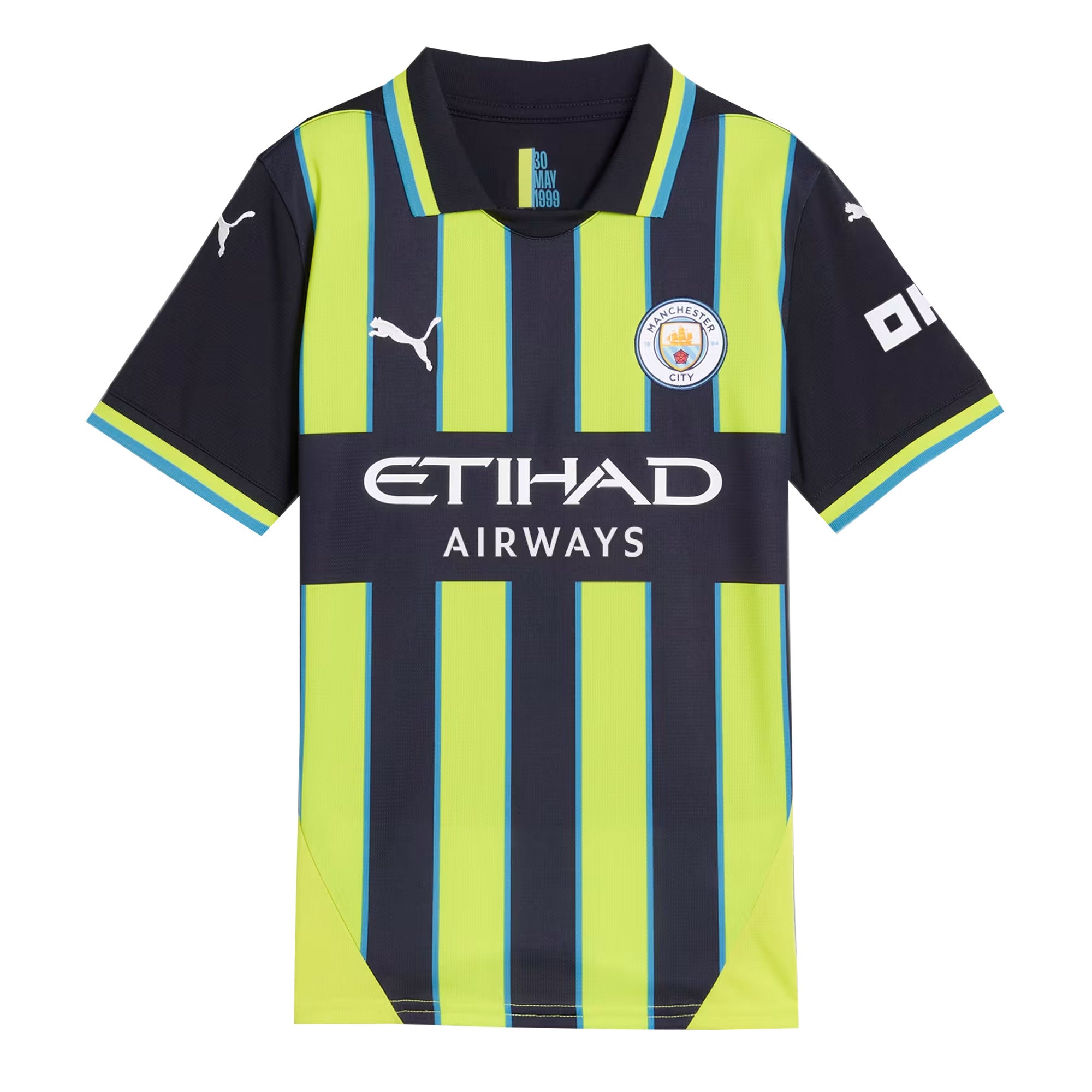 PUMA Kids Manchester City 2024/25 Away Jersey Yellow Glow/Navy、mySite、bottomscart