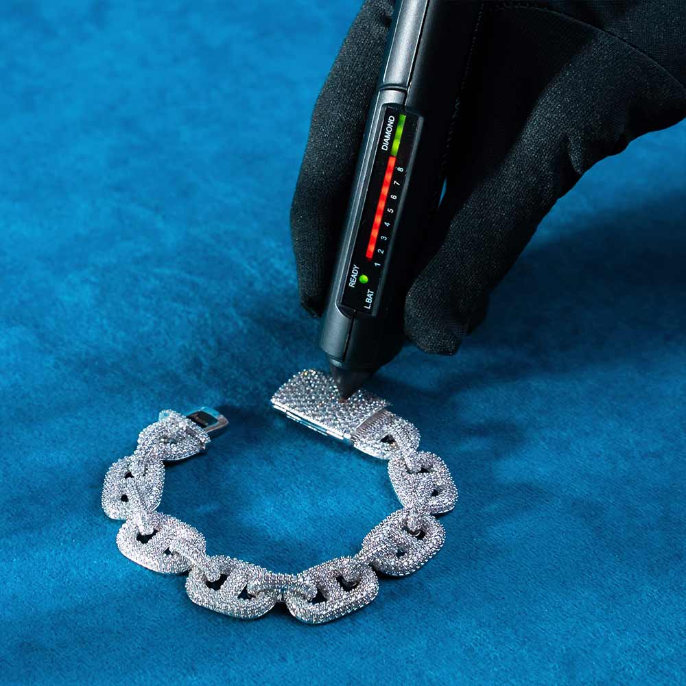 16MM Moissanite Mariner Link Bracelet 14K Gold、mySite、hinf8tx79