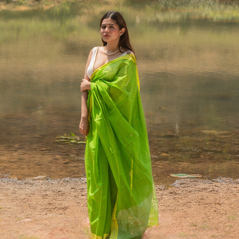 Chanderi Silk Saree | Green、mySite、camillekostekn