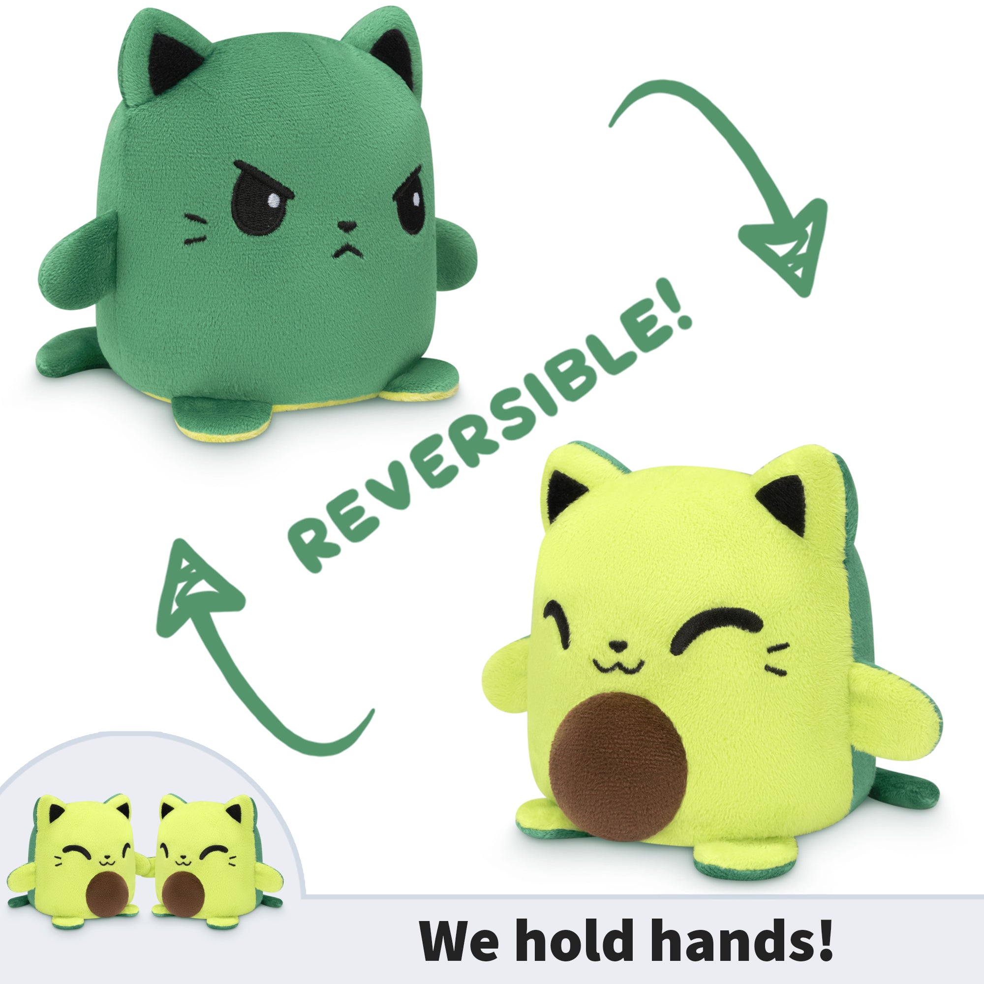 TeeTurtle Reversible Cat Plushmate (Avo-cat-o)、mySite、lovesweatpilates
