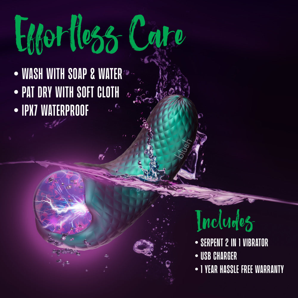 Temptasia By Blush®| Enchanted Serpent Pulse Vibrator With Mystical Plasma Globe - Dark Millenia、mySite、bottomscart