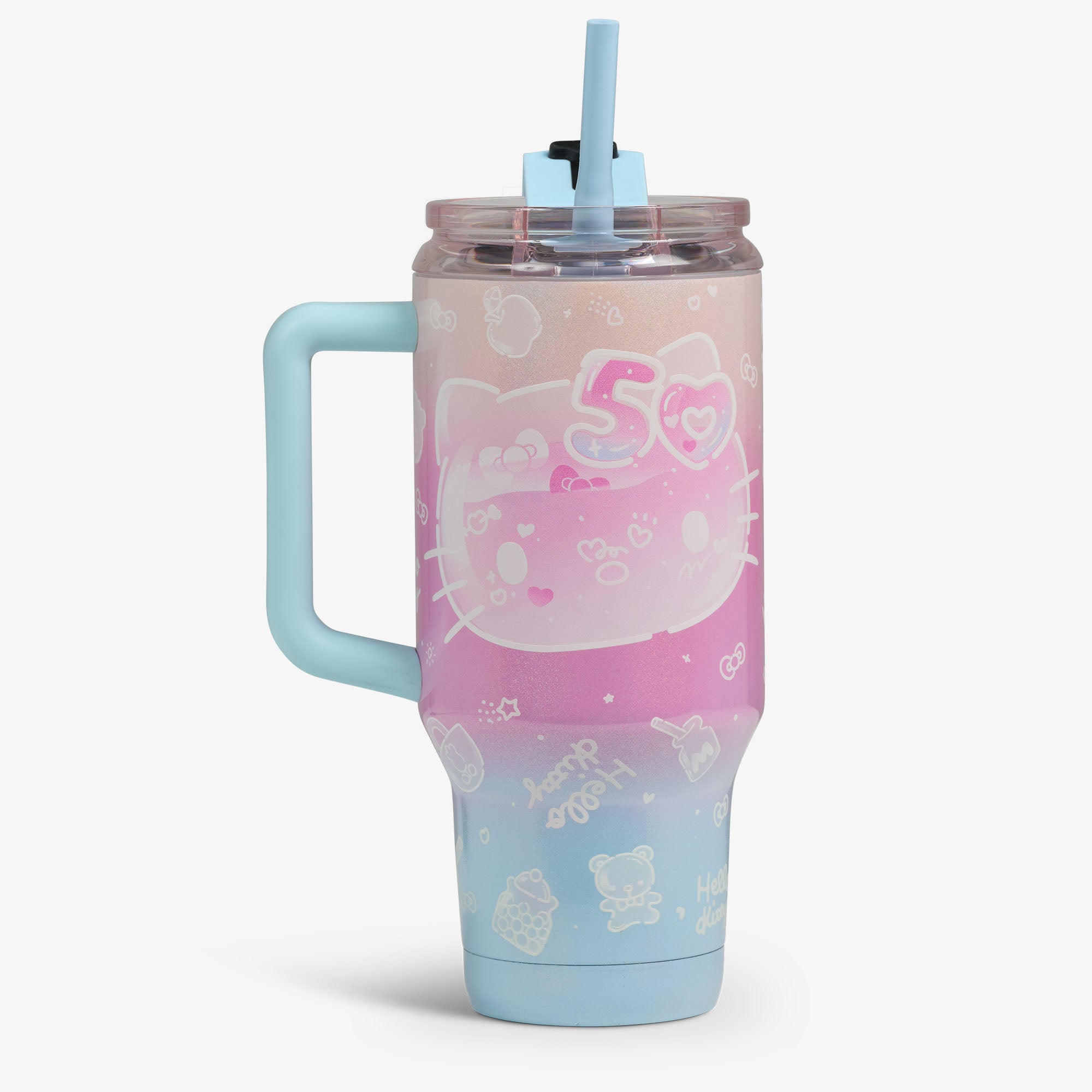 Hello Kitty® 50th Anniversary 32 Oz Flip ‘n’ Sip Travel Mug、mySite、noshort