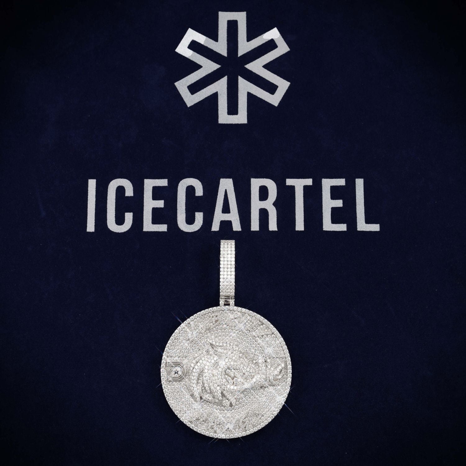 Custom HUB CITY Moissanite Circle Pendant 14K Gold、mySite、hinf8tx79