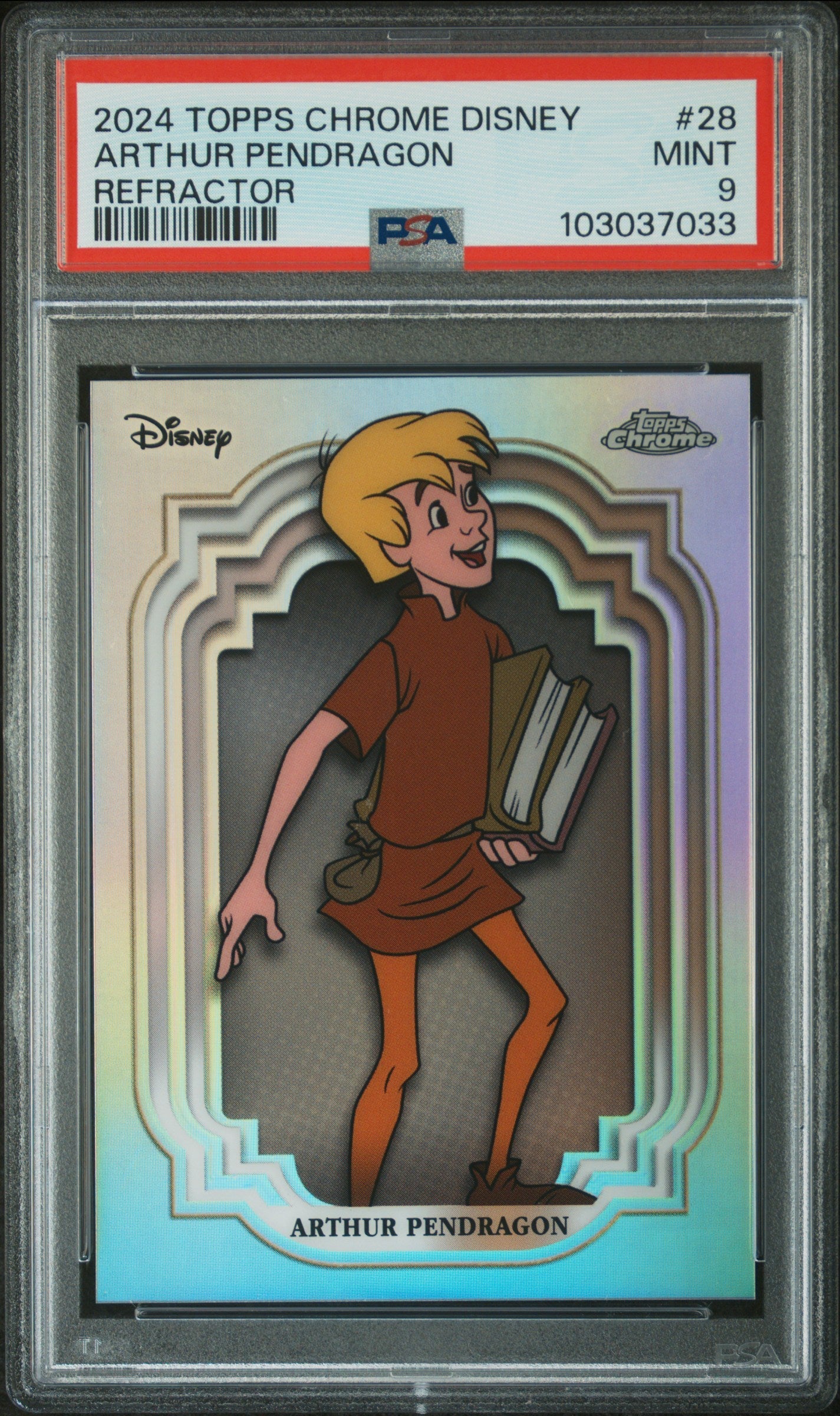 Arthur Pendragon #28 Refractor PSA 9 Topps Chrome Disney 2024、mySite、waistdrama