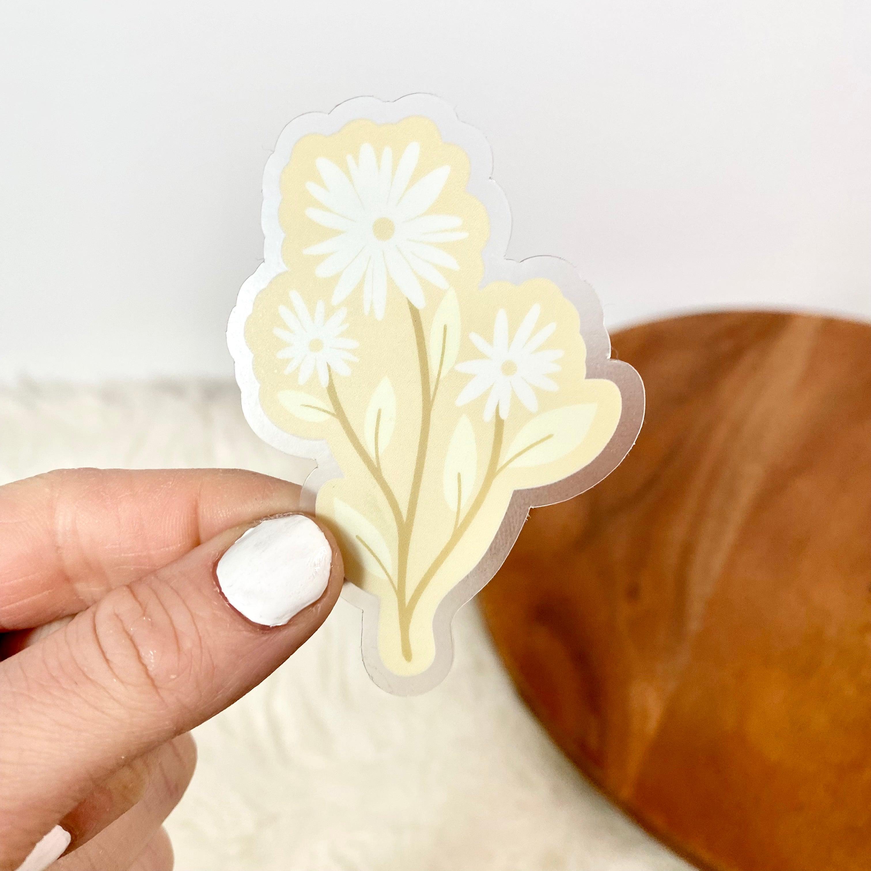  Yellow Daisy Clear Sticker、mySite、ghnorth