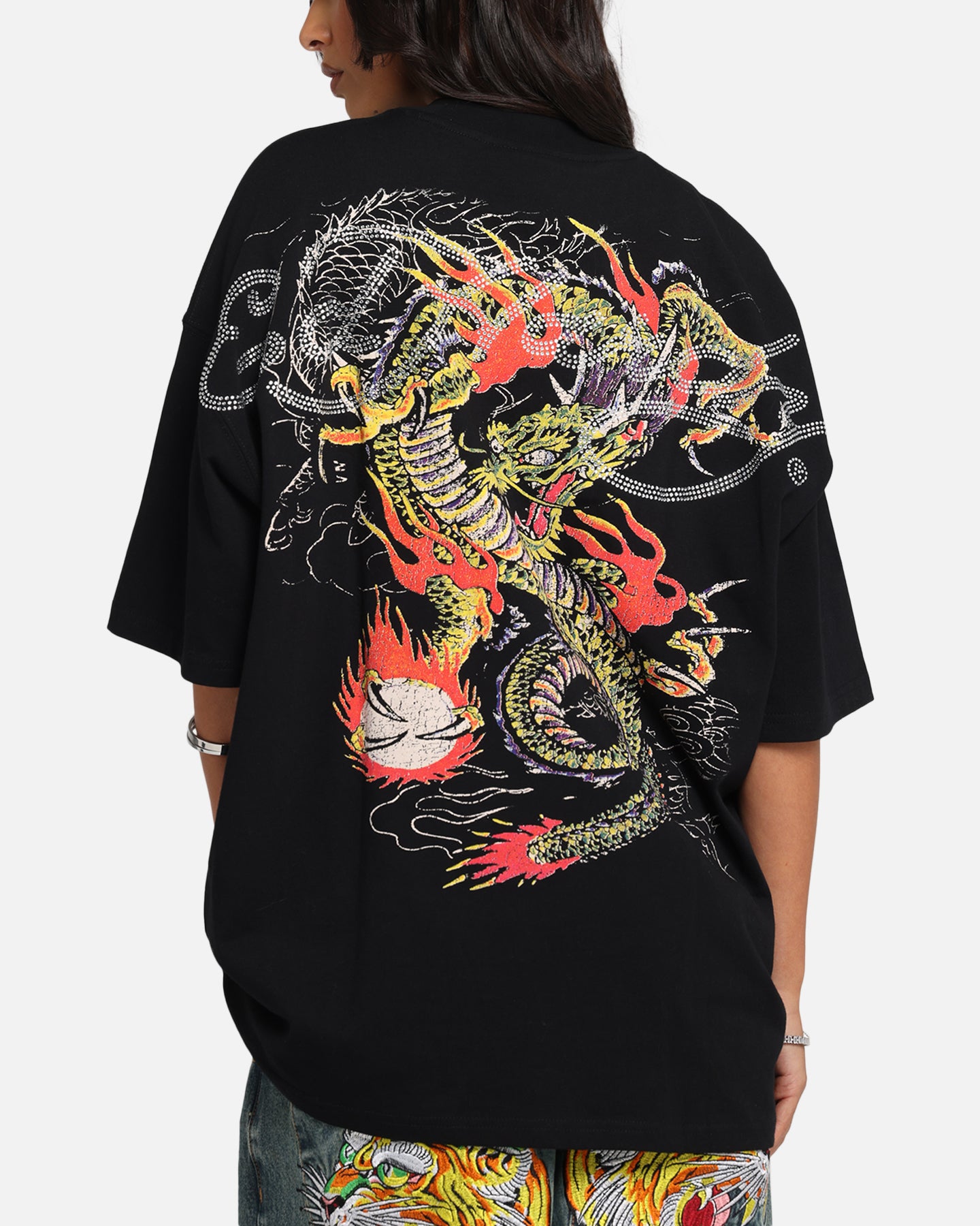 Ed Hardy Rhinestone Dragon Vintage T-Shirt Vintage Wash、mySite、zt4zffjzw