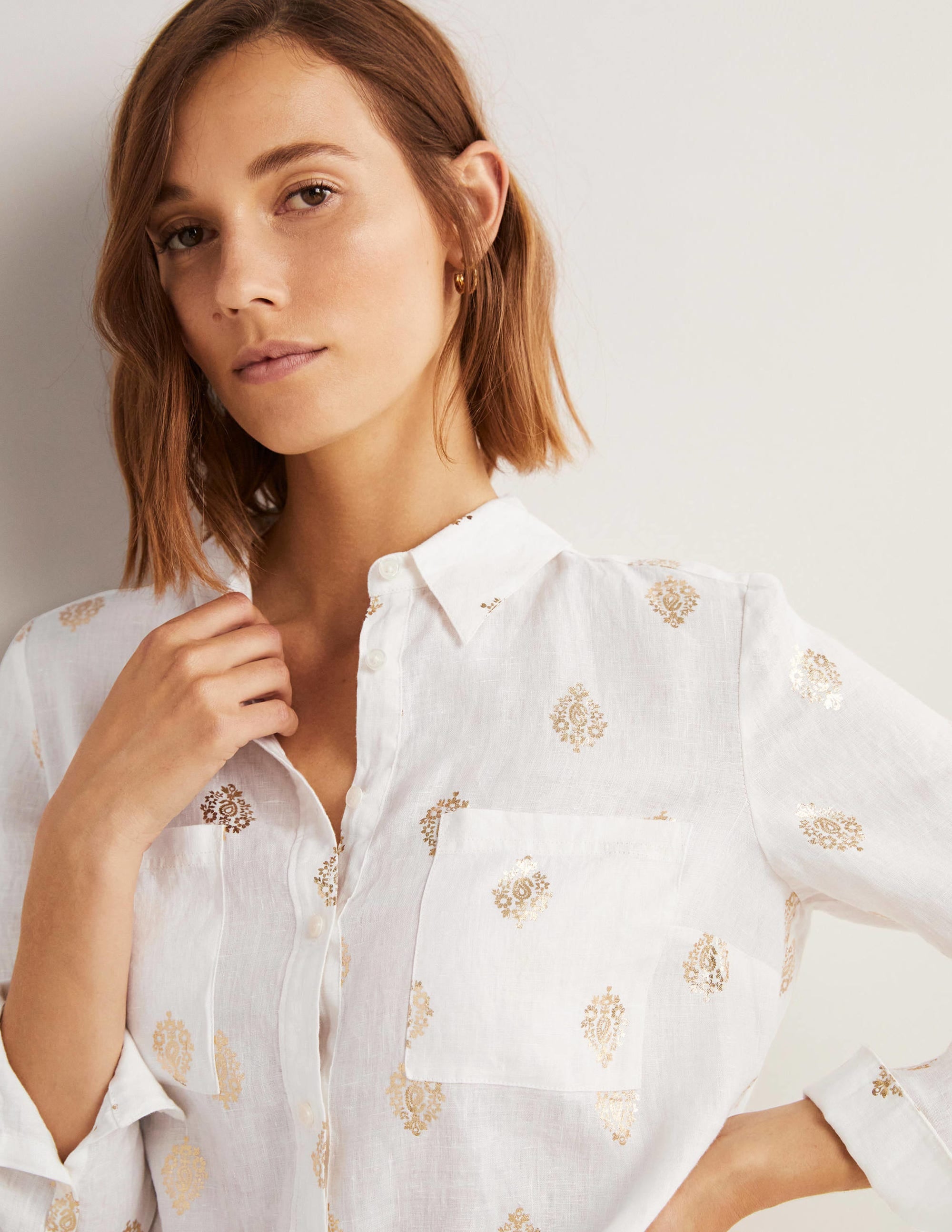  Linen Shirt-Ivory, Opulent Paisley、mySite、ashleygrahame