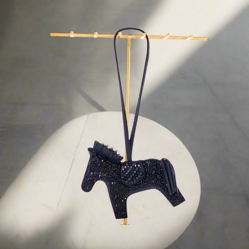 Hermès Rodeo MM GriGri Noir So Black Milo Charm Custom Swarovski、mySite、garminoutage.com