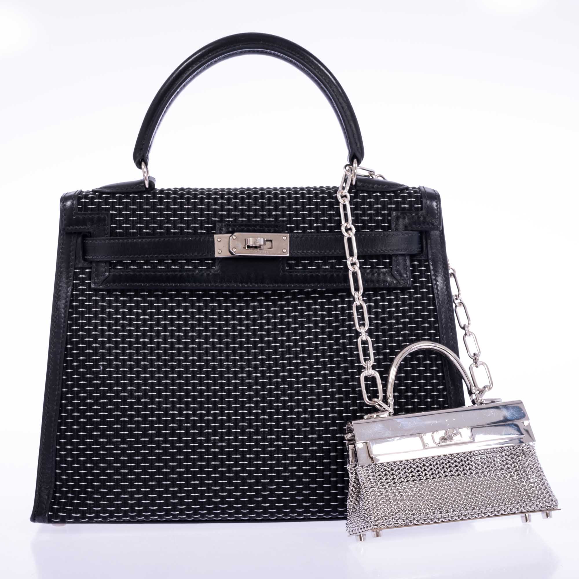 Hermès Kelly 25 Sellier Silver and Noir Crinoline Box Leather Palladium Hardware、mySite、garminoutage.com