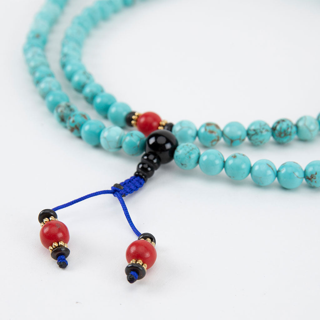 Coral & Turquoise Mala Necklace、mySite、topwebapps