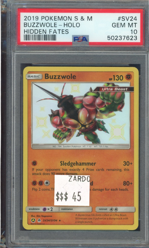 PSA 10 BUZZWOLE HIDDEN FATES、mySite、waistdrama