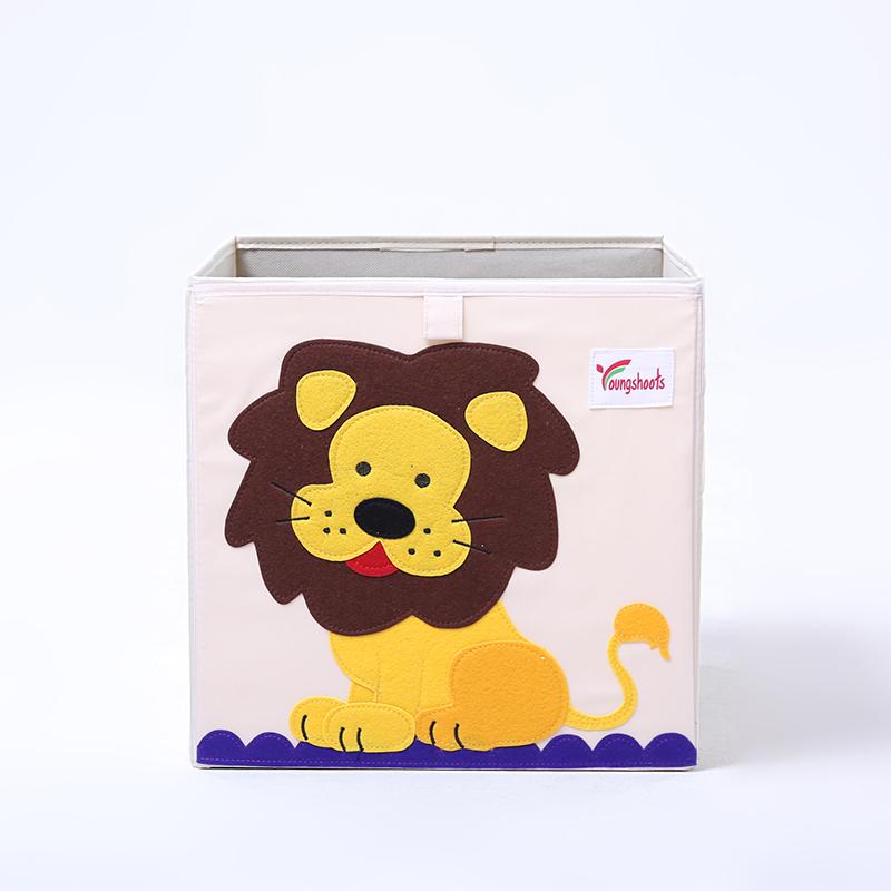Kid's Animal Storage Cubes Large with Lids Heavyweight Foldable *、mySite、g9winljtr