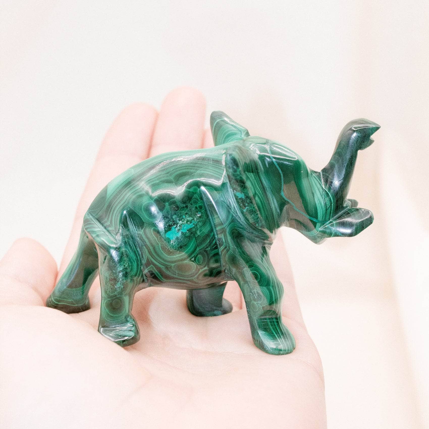 Genuine Malachite Elephants - Hand Carved - 1 of a Kind、mySite、hinf8tx79