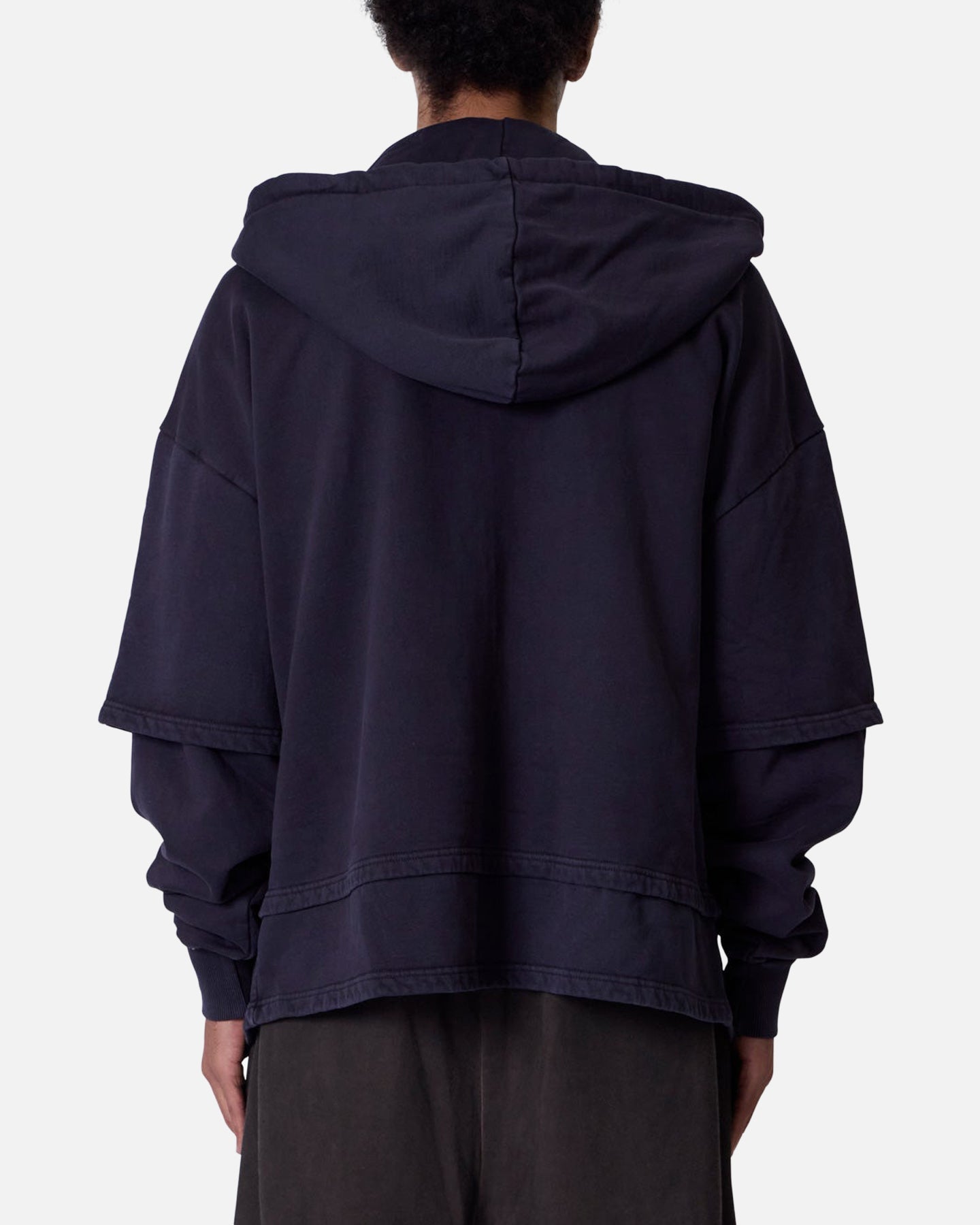 MNML Double Layer Zipper Sweater Washed Black、mySite、zt4zffjzw