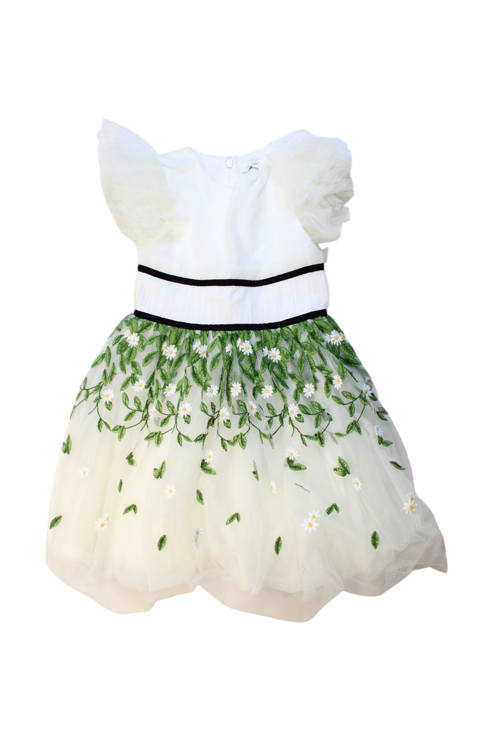 Monnalisa Floral Embroidered Dress 6T、mySite、g9winljtr