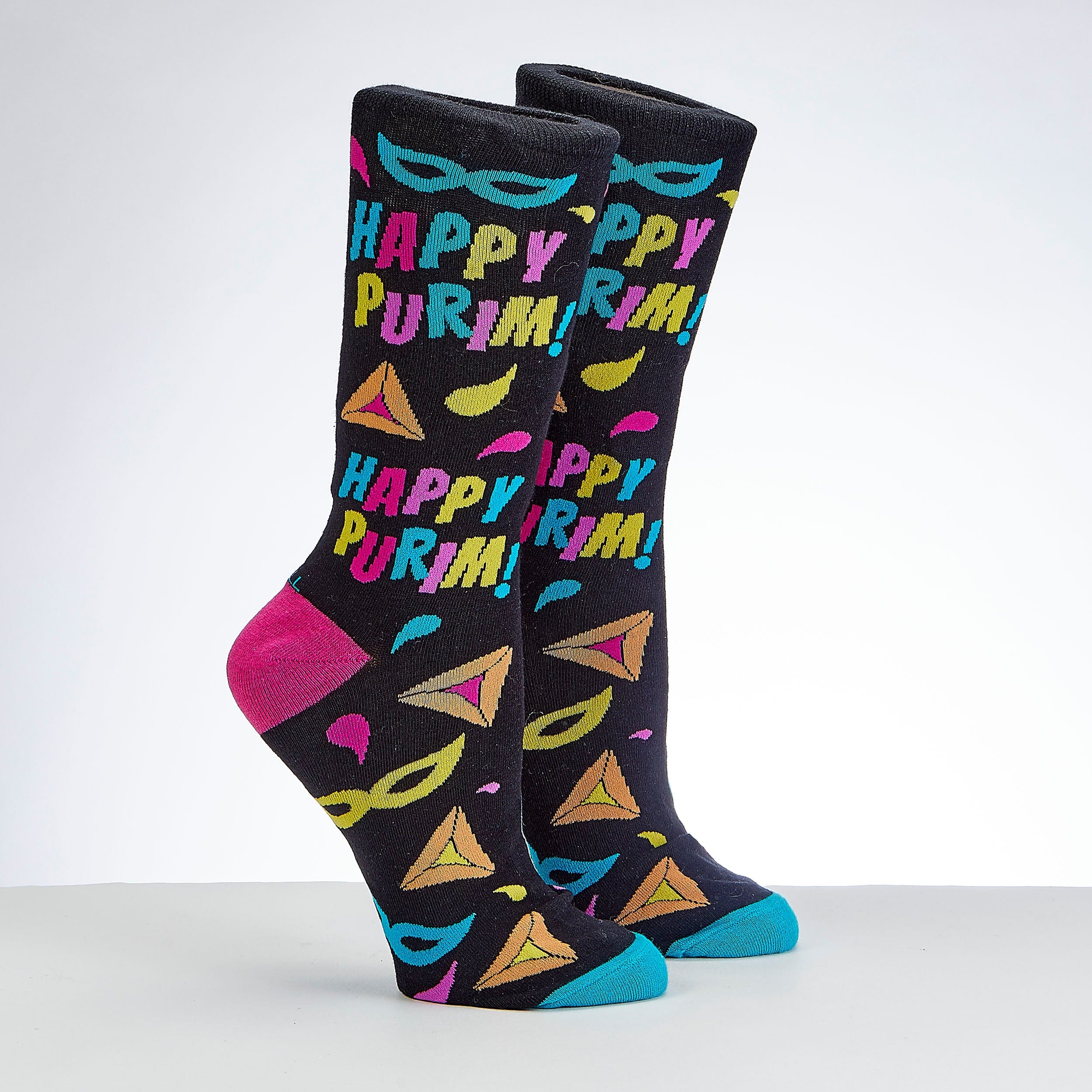 Happy Purim Adult Crew Socks、mySite、topwebapps
