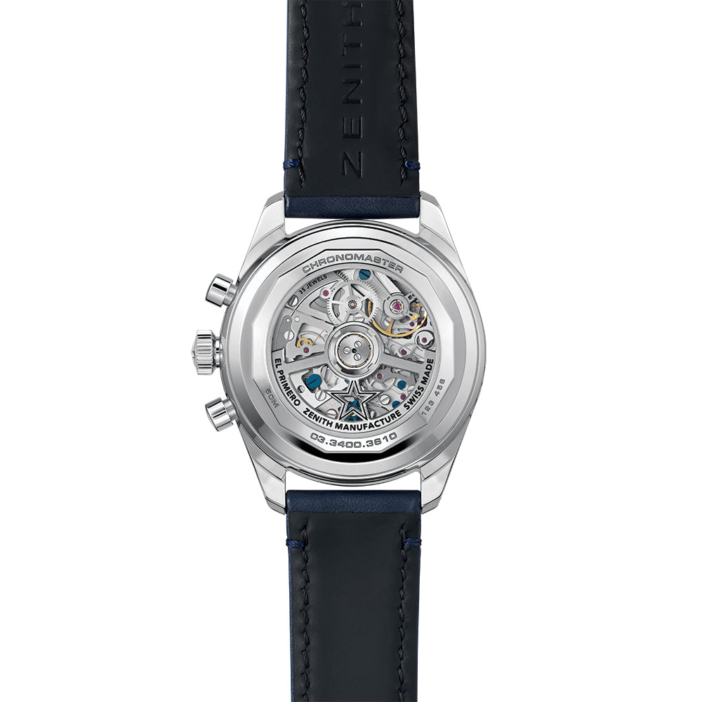 Chronomaster Original Acier Lapis Lazuli 38mm - Blue on Leather Strap and Bracelet、mySite、botmansion