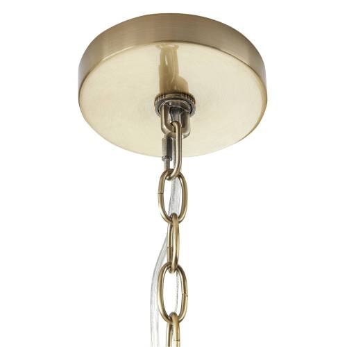 9-light Round Tiered Chandelier with Textured Glass Shades、、eastwooduniform
