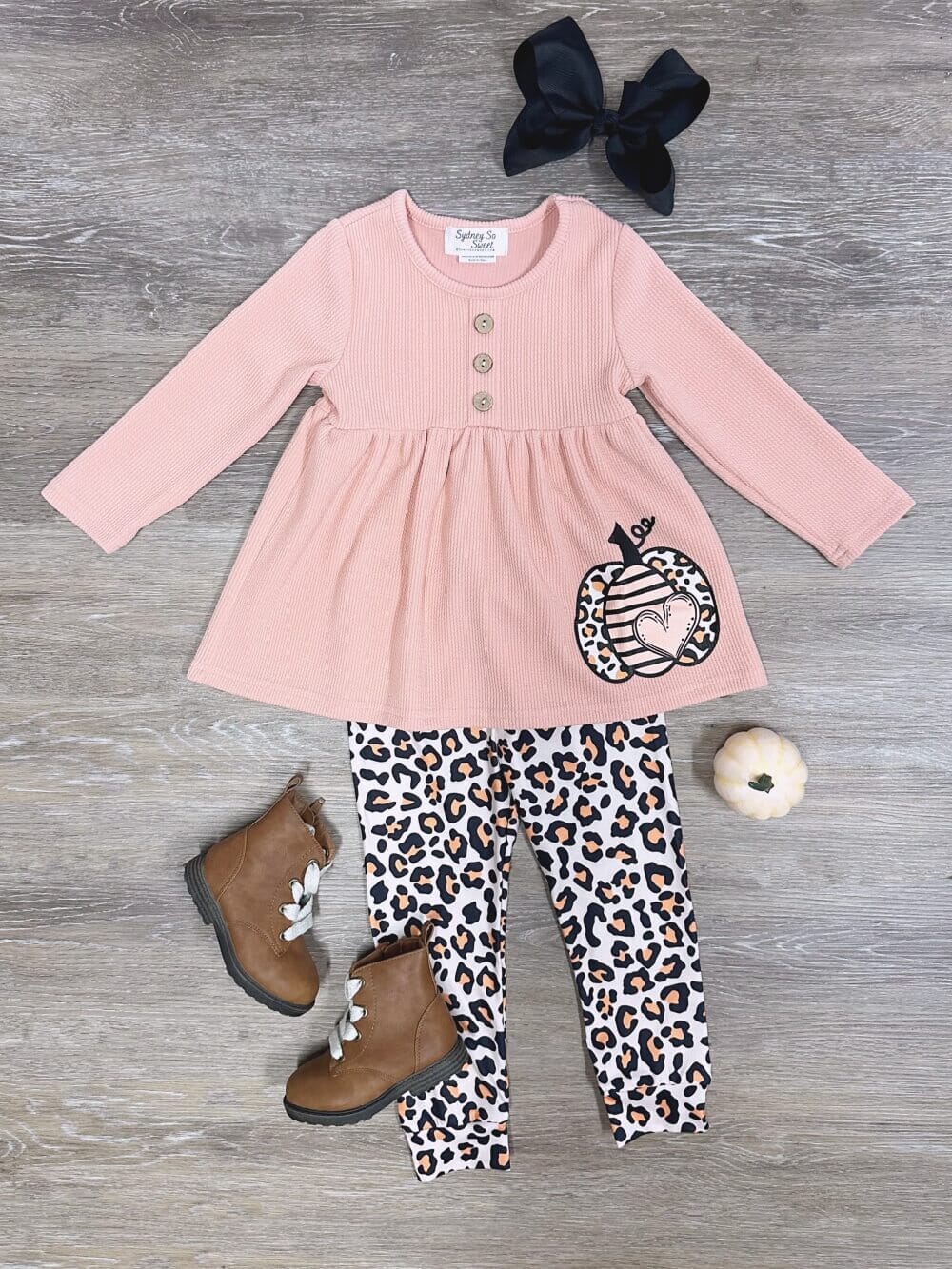 Wild Love for Pumpkins Tunic & Leggings Girls Outfit、mySite、camillekostekn