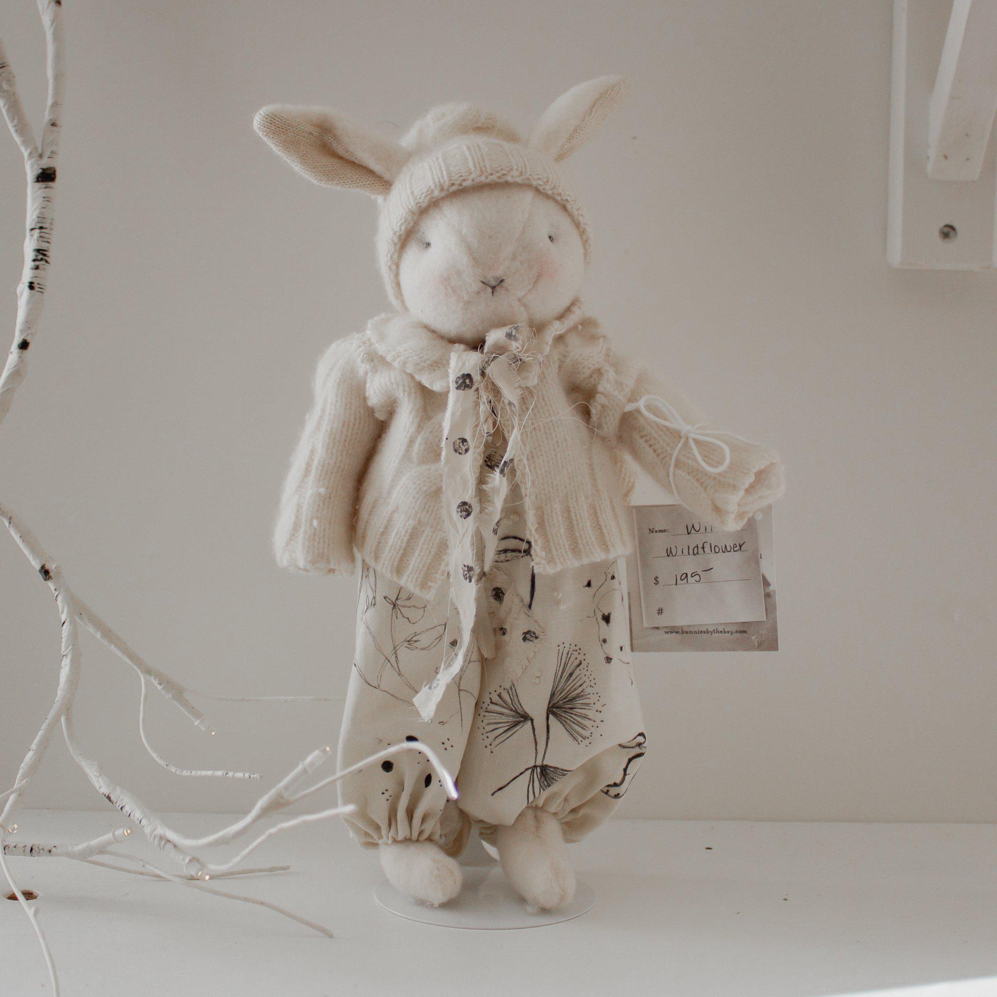 RETIRED - Hutch Studio Original - Wild Wildflower Bunny - One of A Kind、mySite、g9winljtr