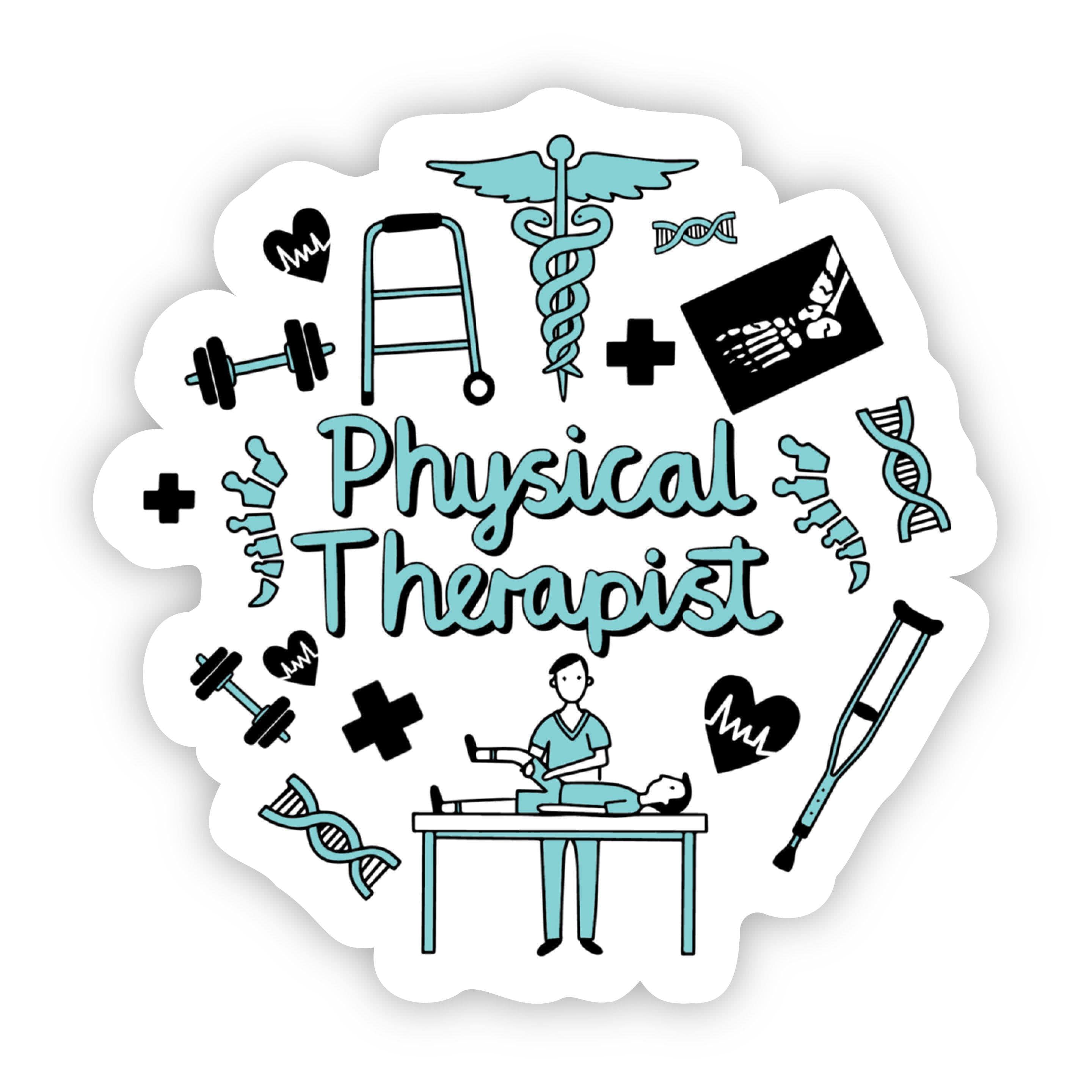  Physical Therapist Teal Sticker、mySite、elrpsem3k