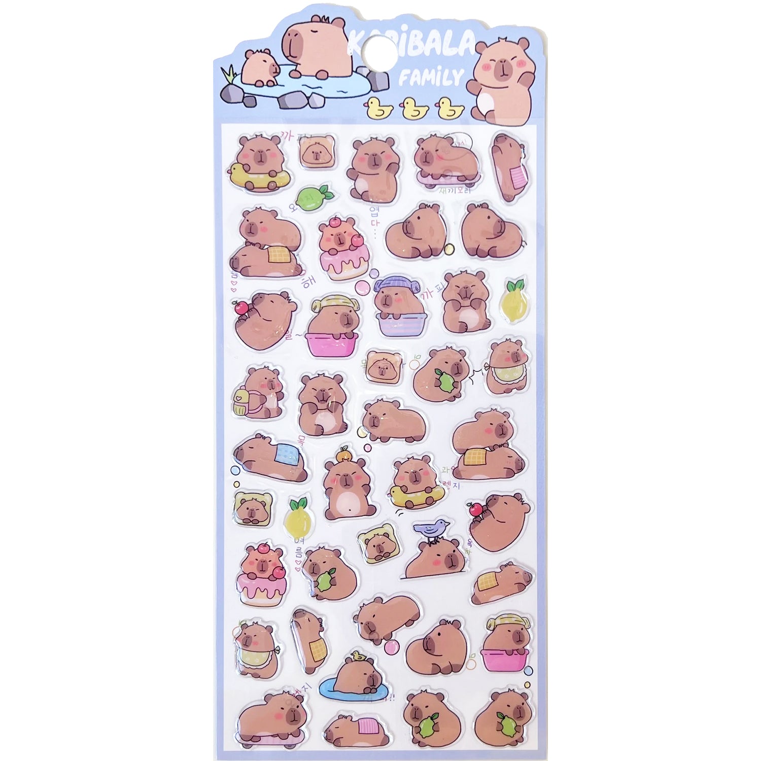  Capybara World Gel Stickers, Style C、mySite、ghnorth