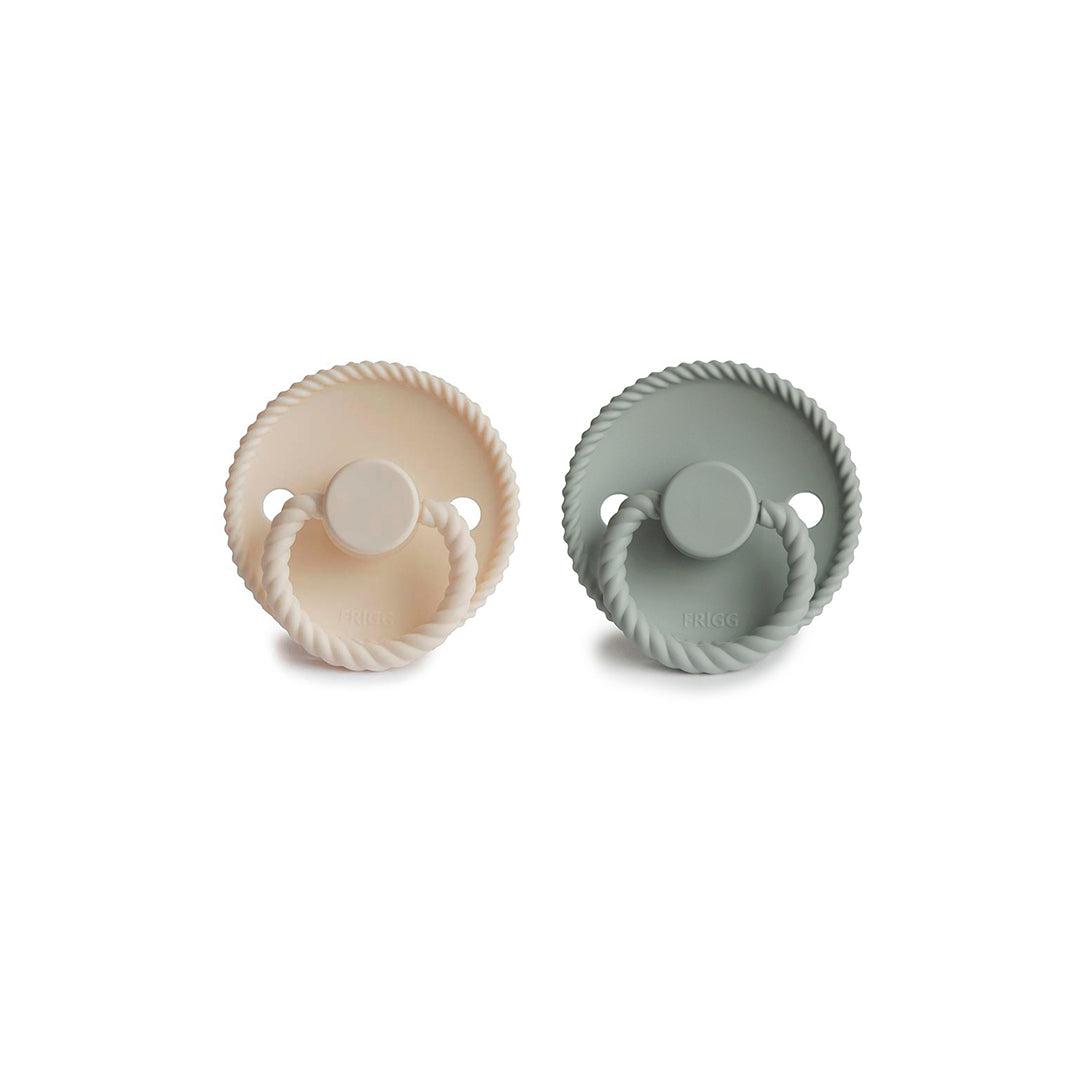  FRIGG Rope Silicone Pacifier - 2 Pack - Cream - Sage、mySite、merchandisen