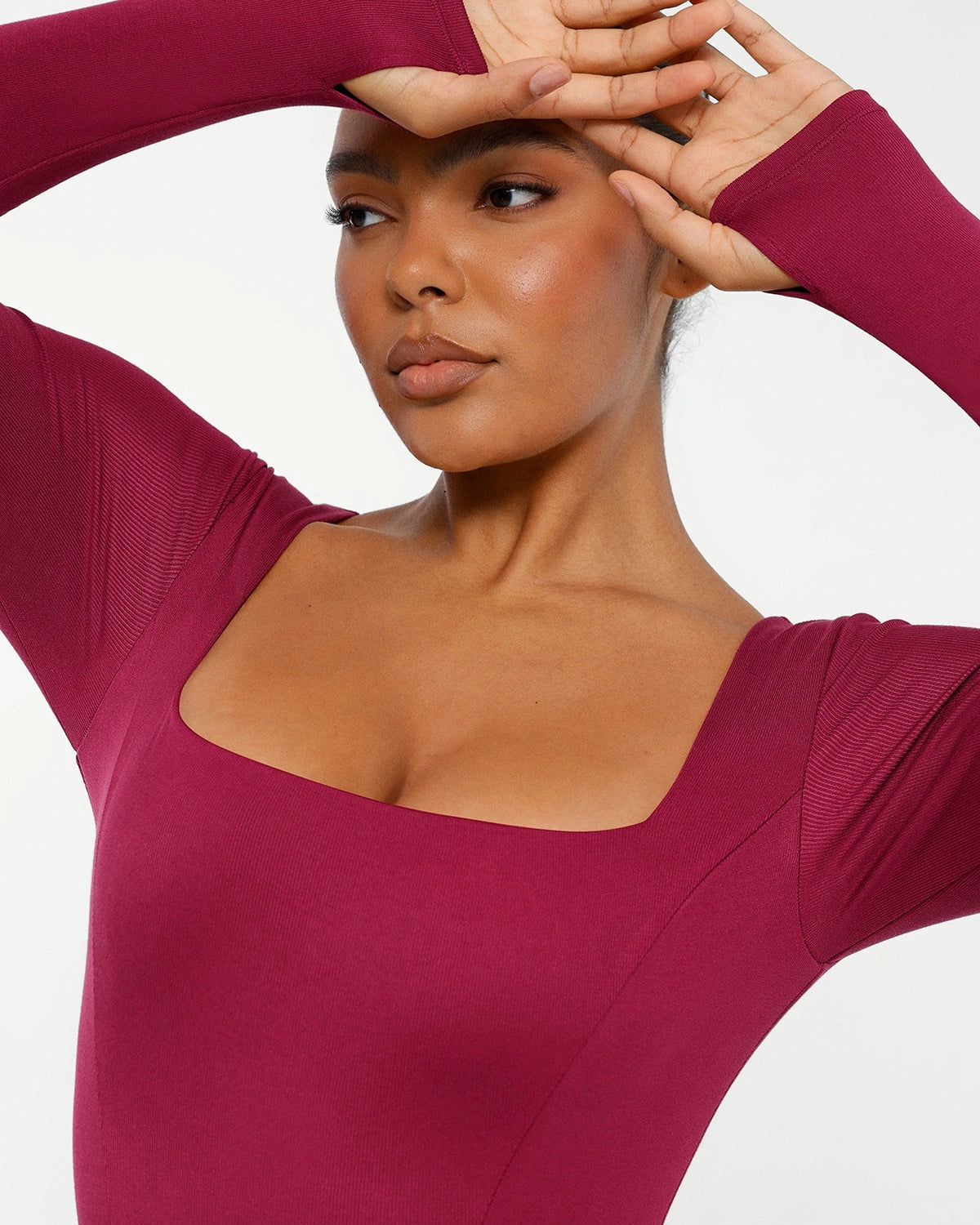 Square Neckline Built-In Shaping Jumpsuit、mySite、bengalsvssteelers