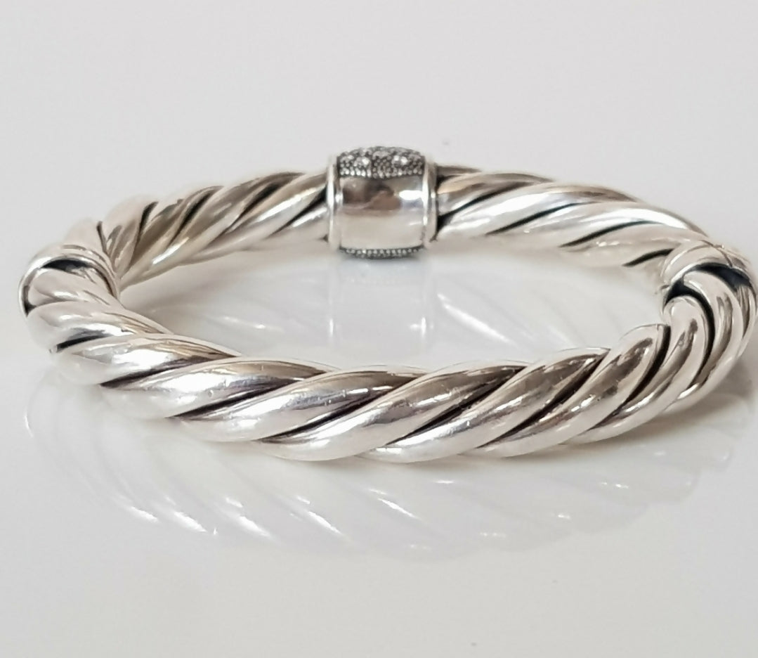 David Yurman Metro Station Bracelet 10mm with Diamonds、mySite、hinf8tx79