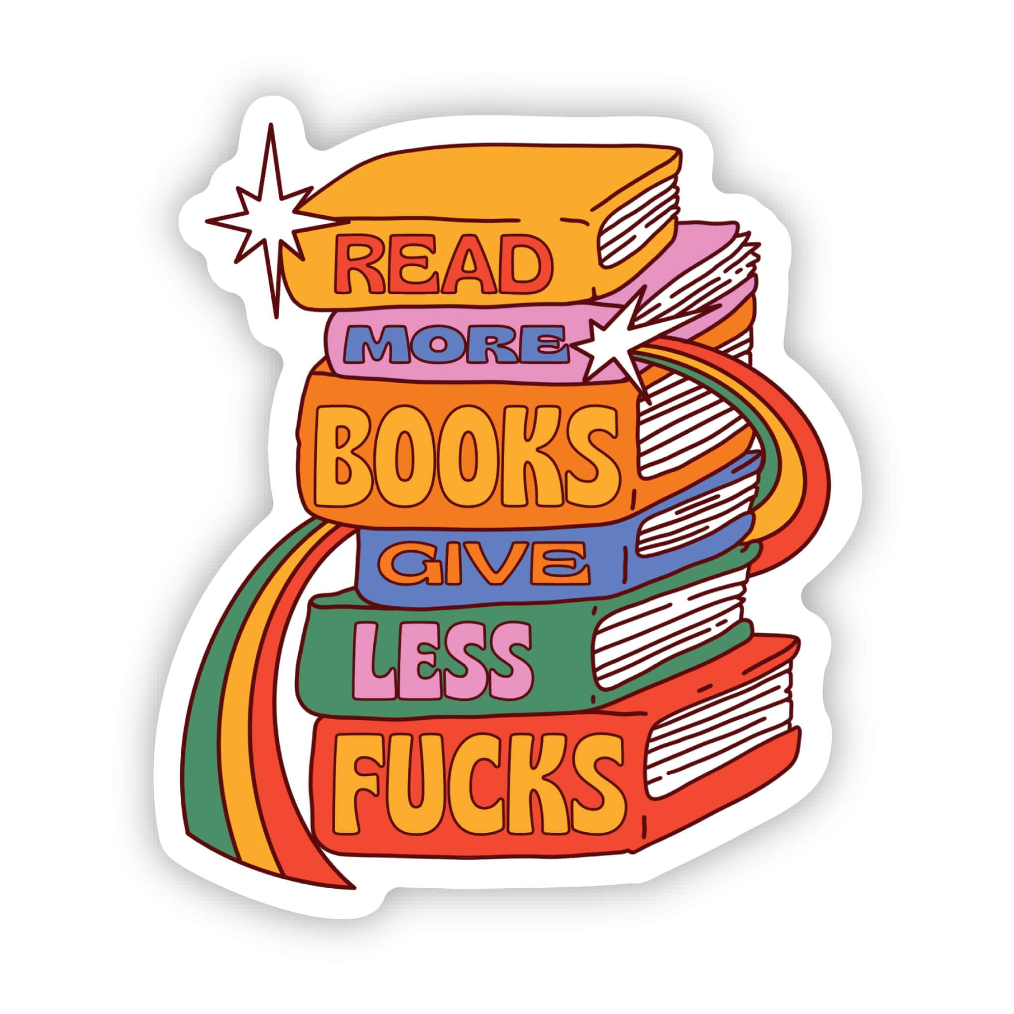  Read More Books, Give Less F**ks Sticker、mySite、ghnorth