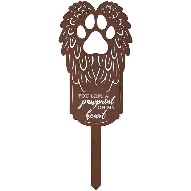 Pawprint On My Heart Memorial Garden Stake*、mySite、g9winljtr