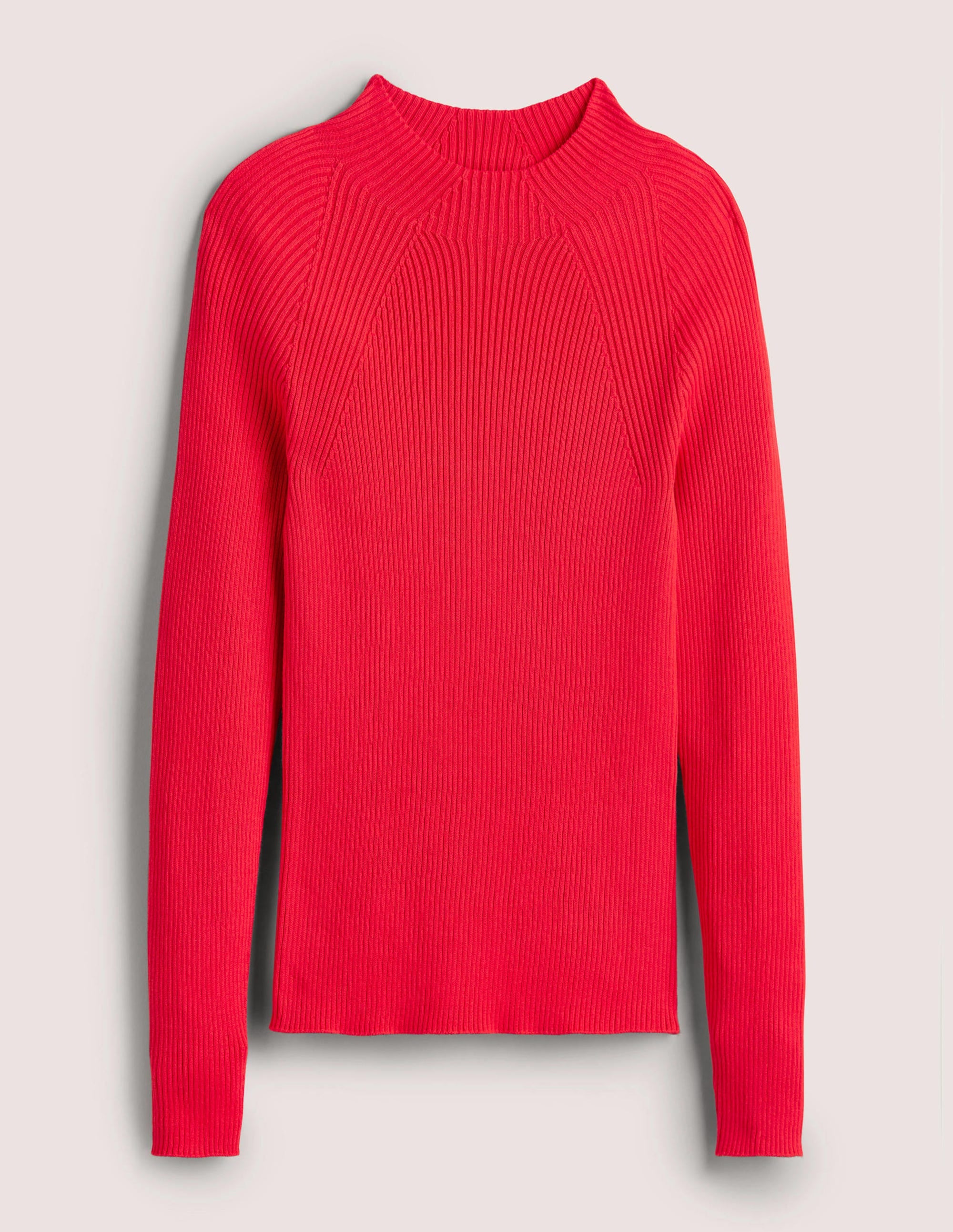  Ribbed High Neck Jumper-Strawberry Tart Red、mySite、ashleygrahame