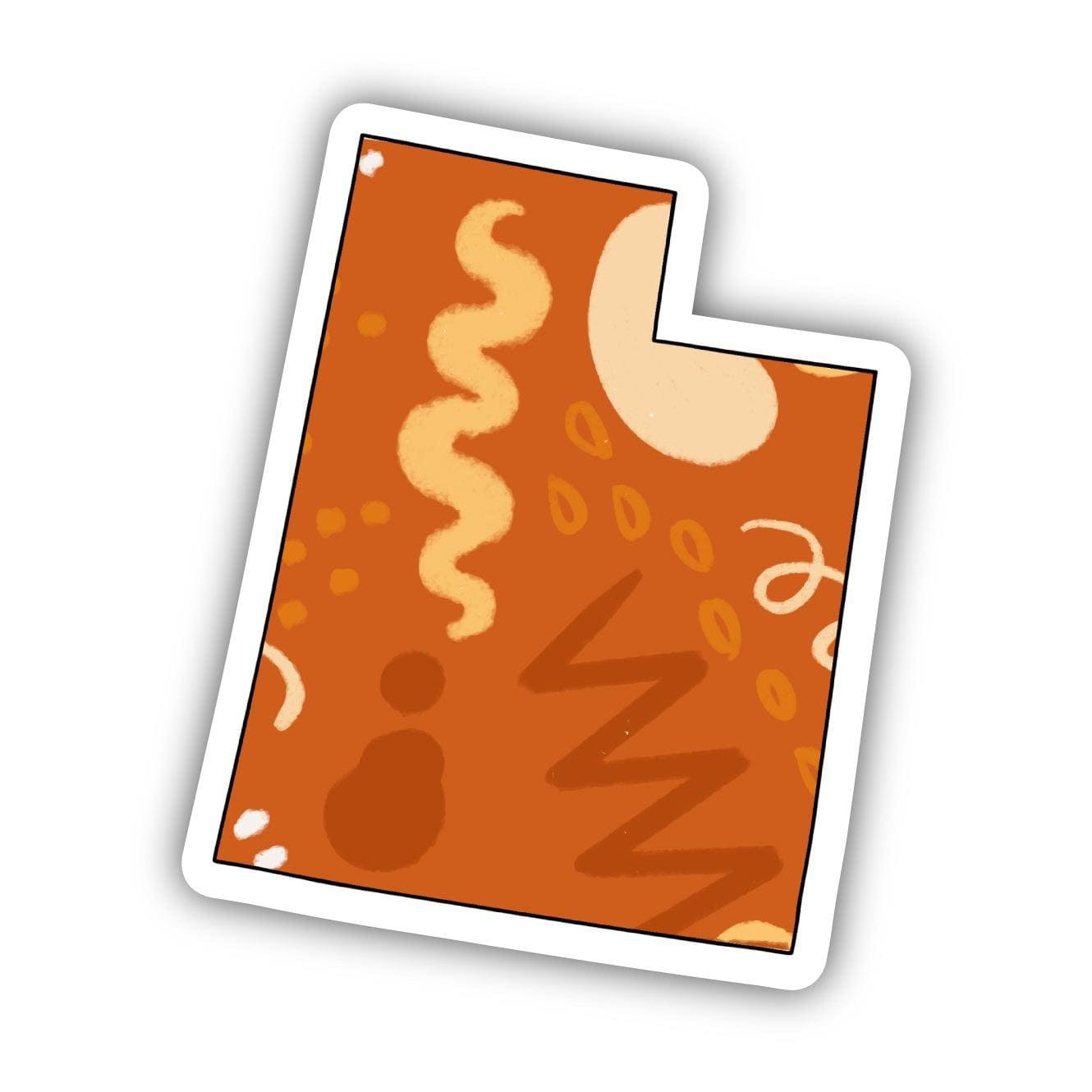  Utah Orange Abstract Sticker、mySite、ghnorth