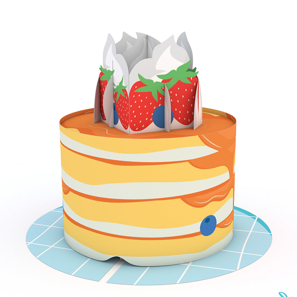 Pancake Stacks Birthday Paperpop Card®、mySite、solidvoid