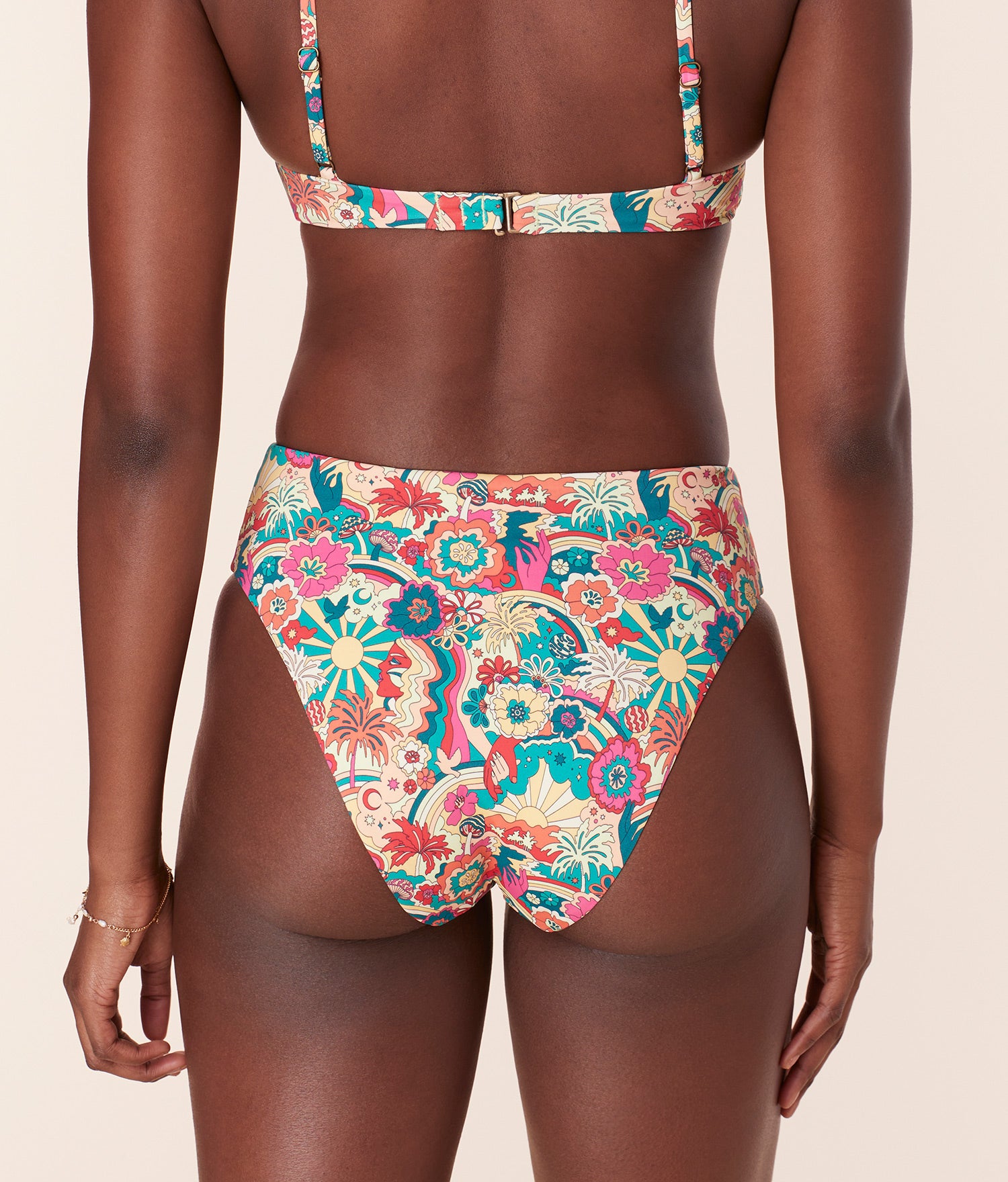  The 90s High Waist Bikini Bottom - Eco Nylon - Summer Groove、mySite、ashleygrahame