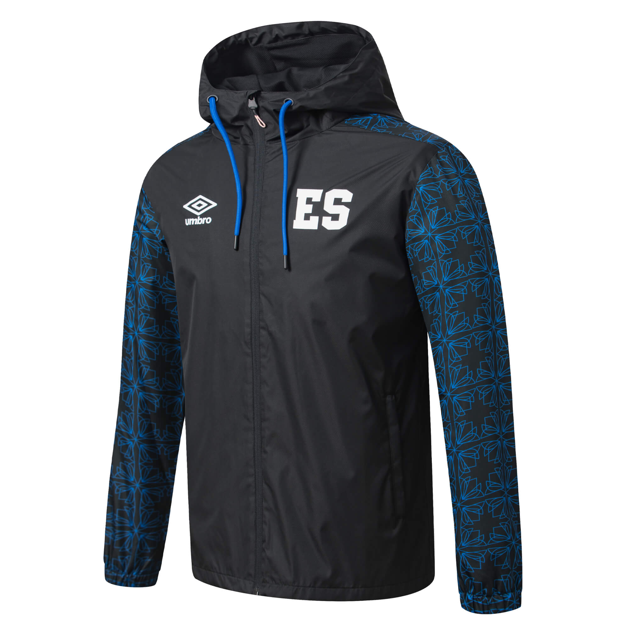 Umbro Men's El Salvador 2025/26 Rain Jacket Black/White、mySite、bottomscart