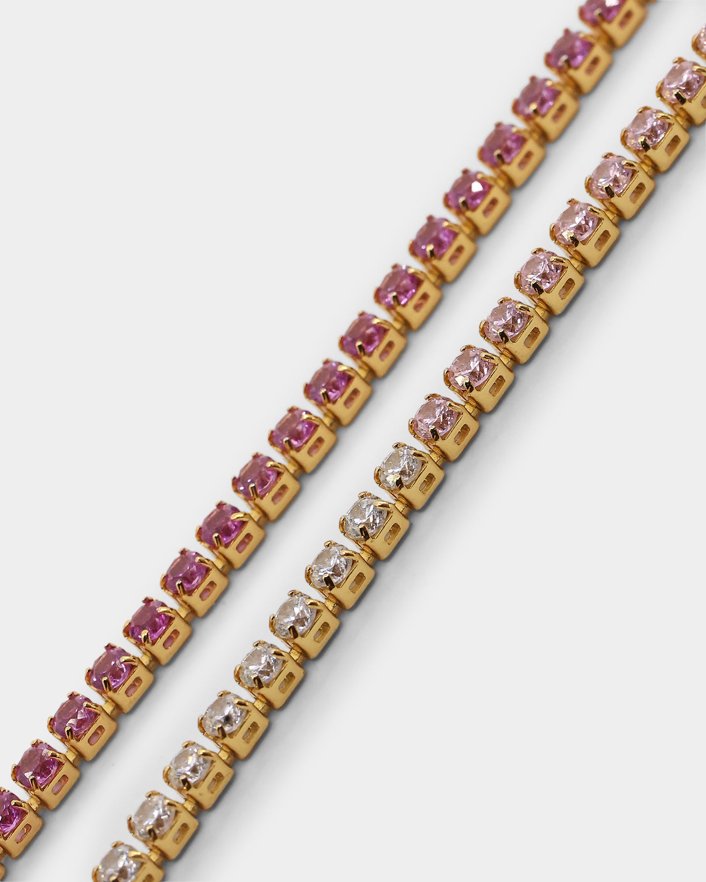 Saint Morta Micro Coloured Tennis Bracelet Gold/Pink、mySite、zt4zffjzw