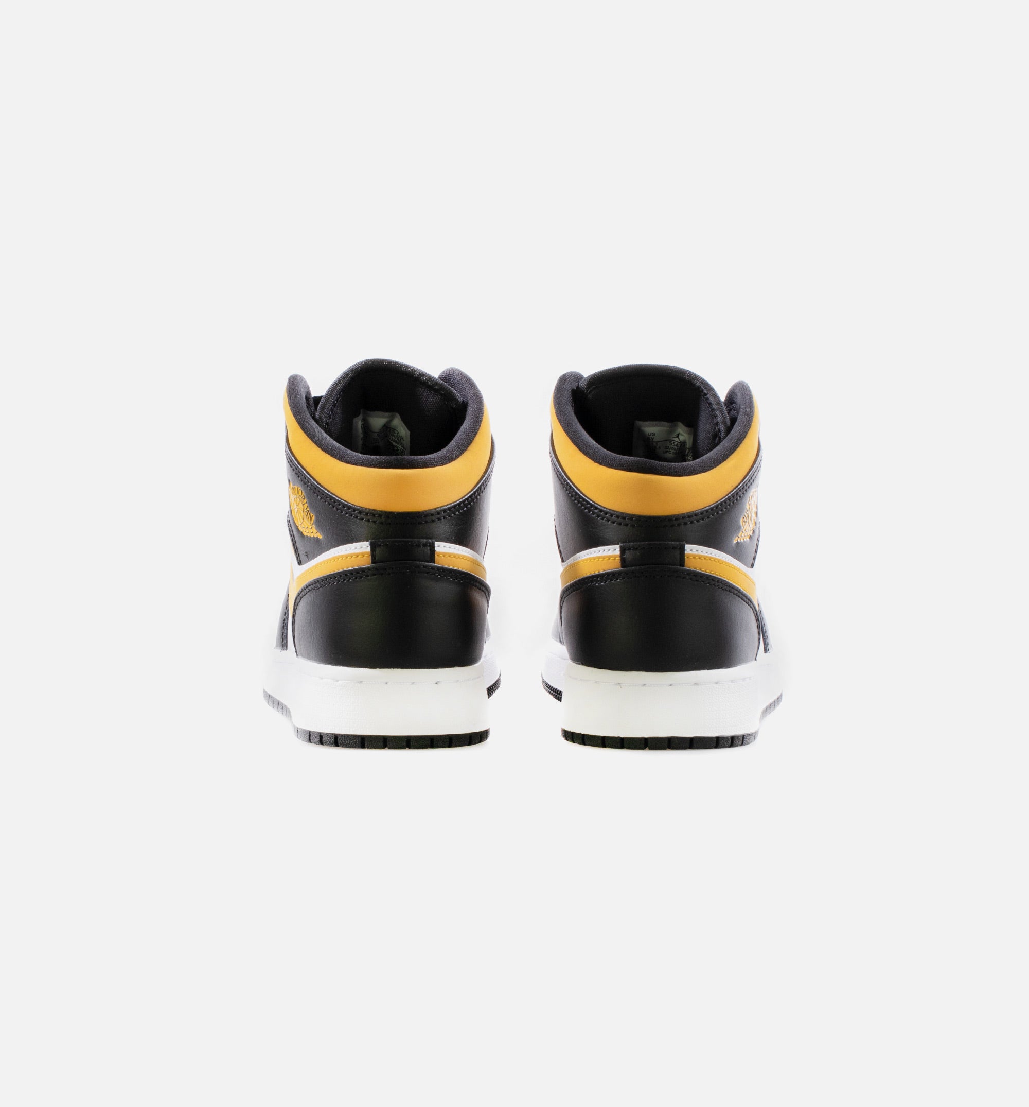 Air Jordan 1 Mid Black University Gold Grade School Lifestyle Shoe - White/Black/Pollen、mySite、dreamappss