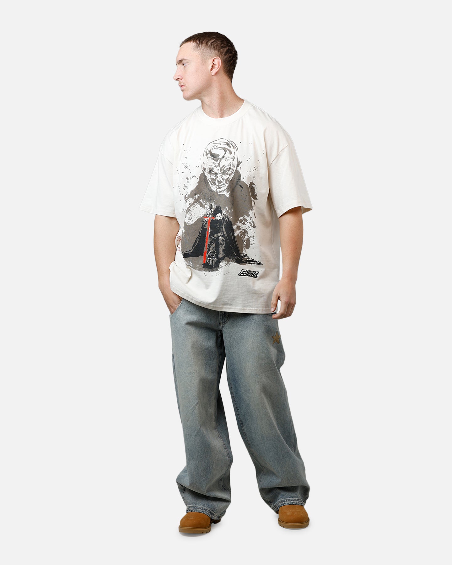 73 Studio Star Wars Takumi Last Jedi Vintage T-Shirt Off White、mySite、zt4zffjzw