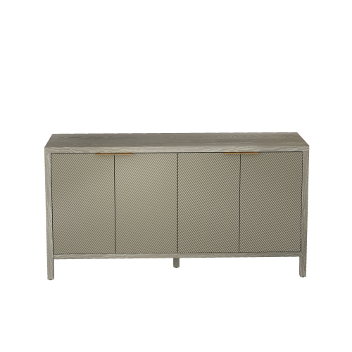 70.07"Large Size 4 Door Cabinet, Suitable For Living Room, Kitchen, Bedroom, Corridor (Champagne)、、xpatfood