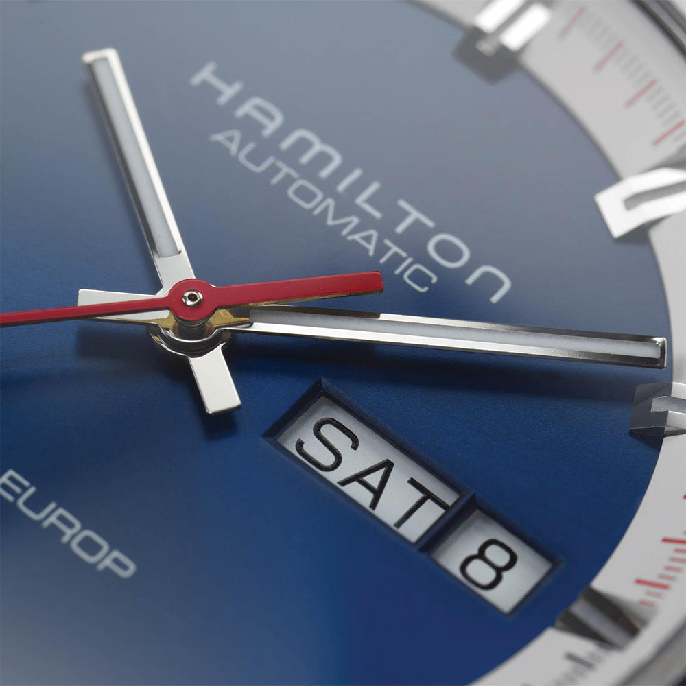 American Classic Pan Europ Day Date Auto 42mm - Blue on Leather and Two-Piece Strap、mySite、botmansion