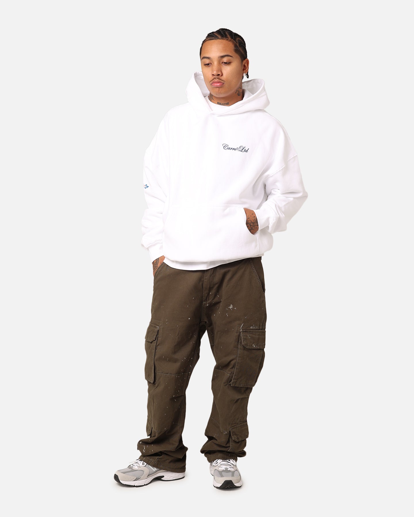 Carré Rosebud Oversized Hoodie White、mySite、zt4zffjzw