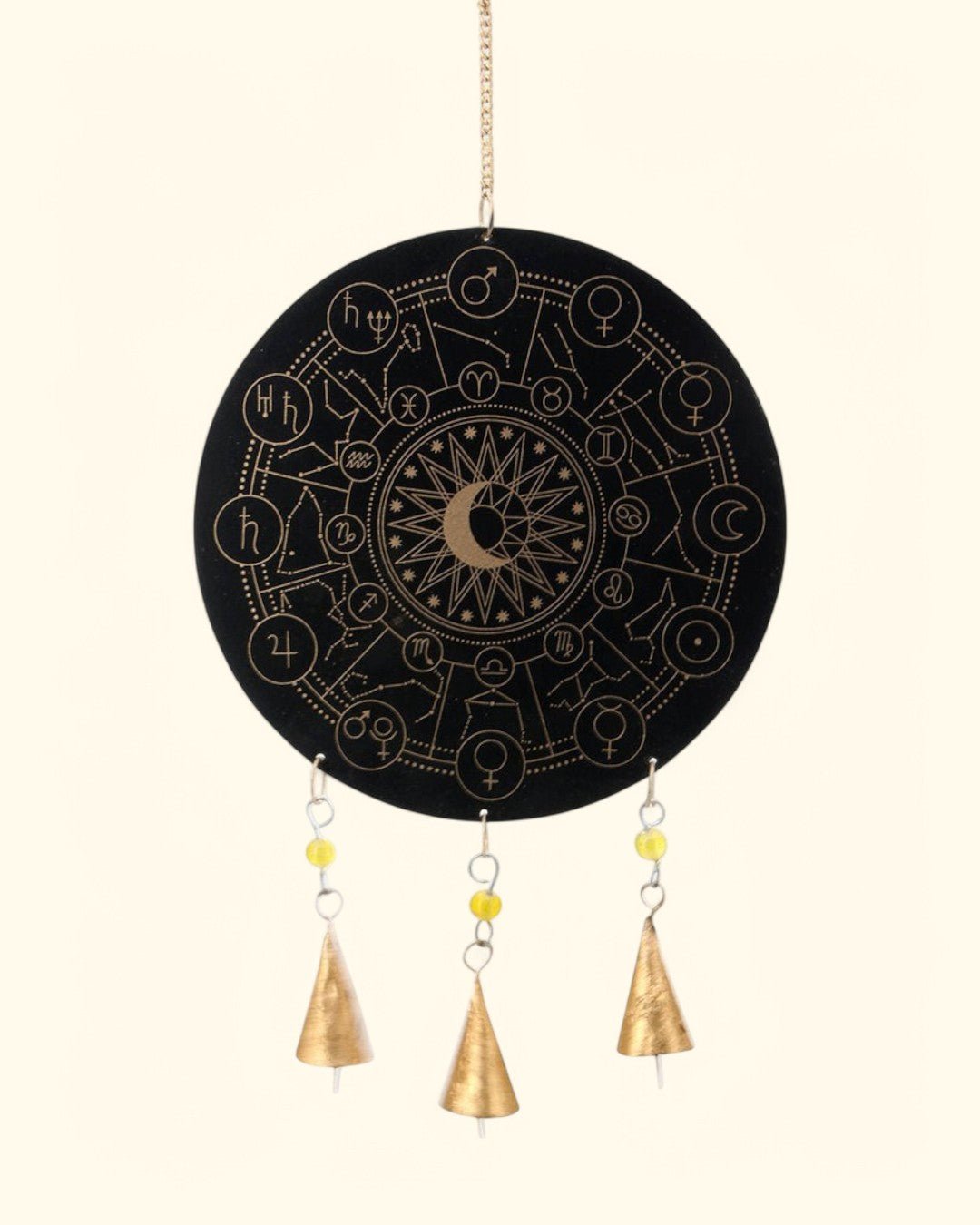 Fairtrade Moon Design Zodiac Celestial Wind Chime、mySite、topwebapps