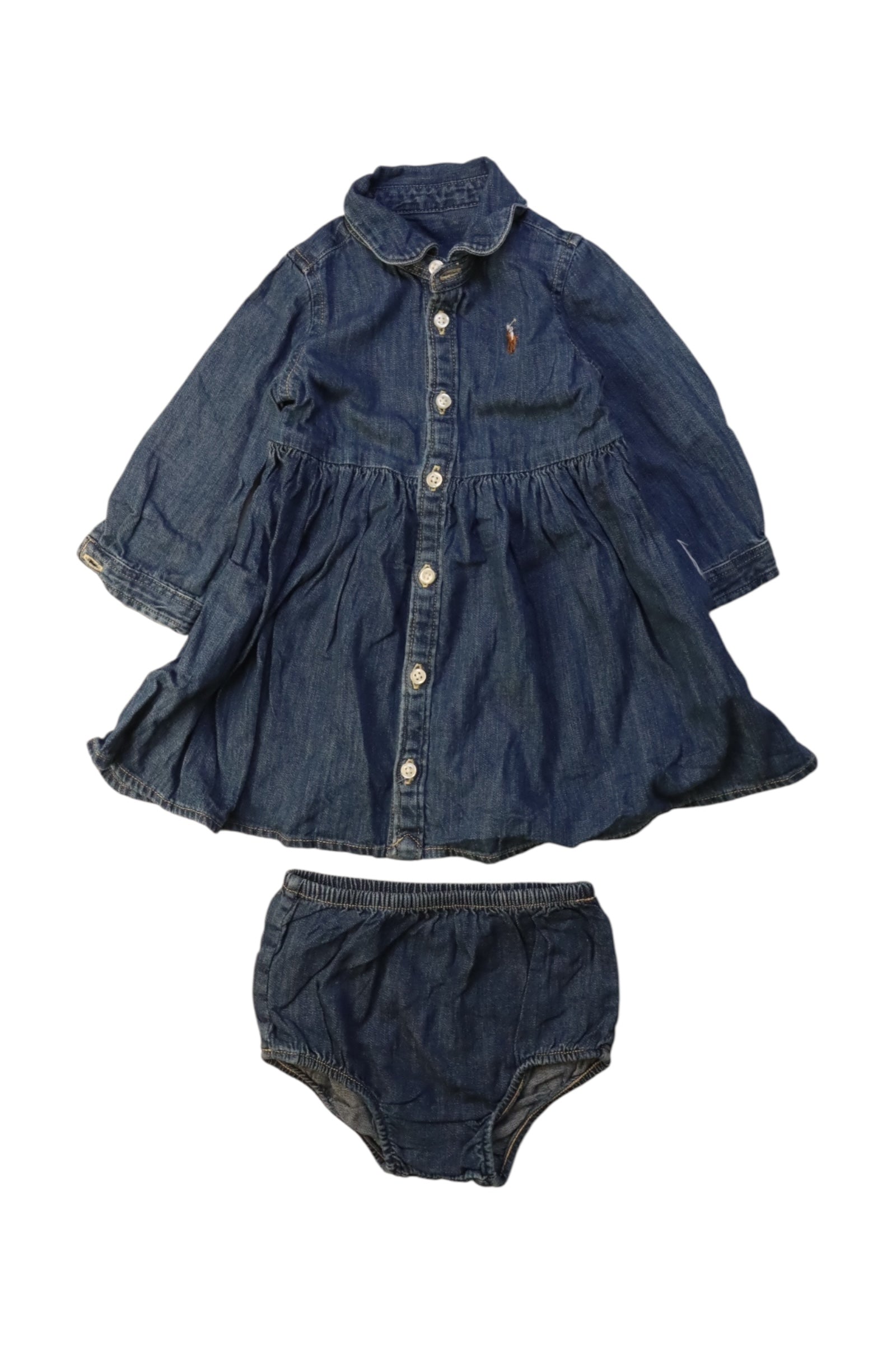 Ralph Lauren Baby Denim Dress Set 3-6M、mySite、g9winljtr