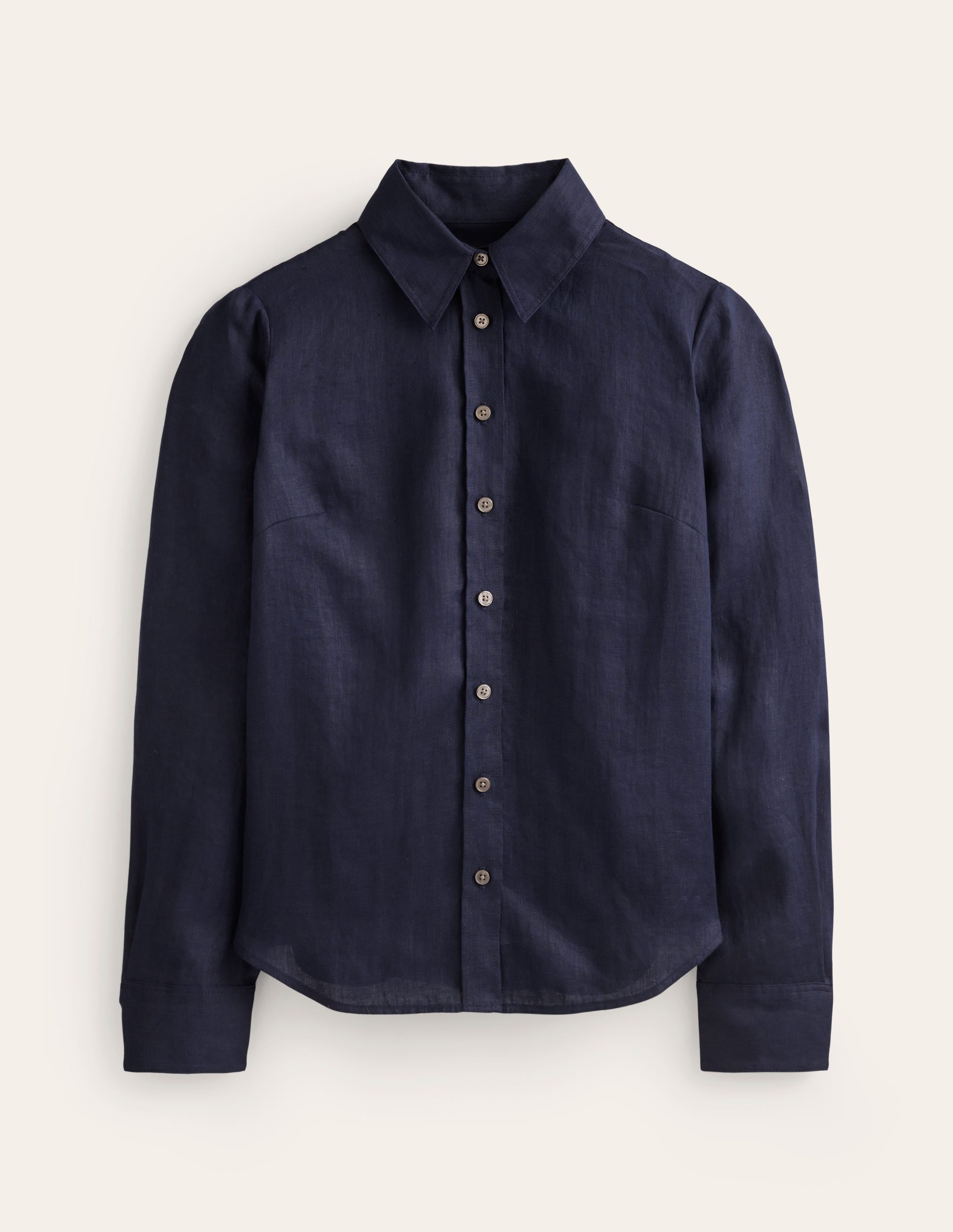  Sienna Linen Shirt-Navy、mySite、ashleygrahame