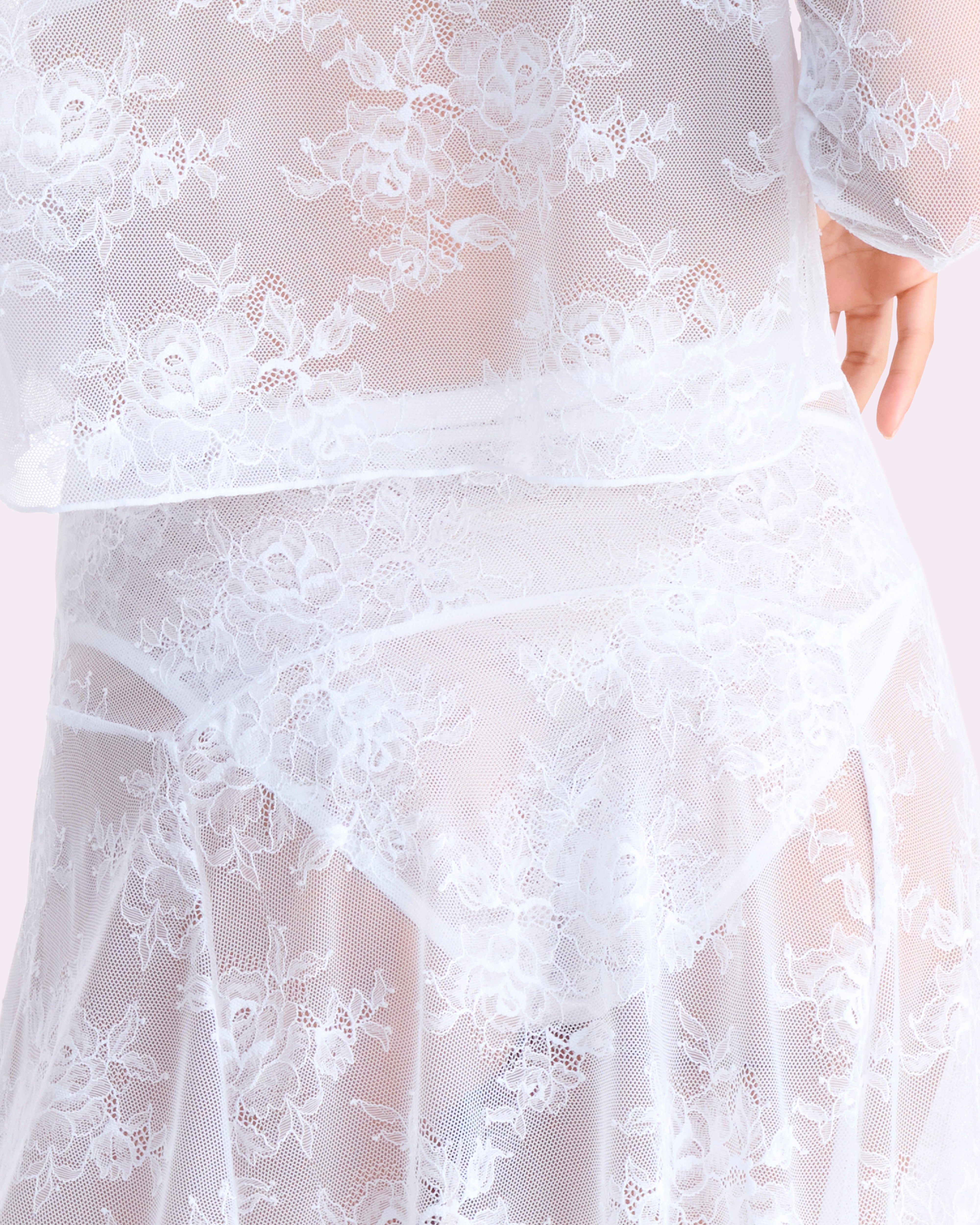 That Lace Midi Handkerchief Skirt | That Lace (Bright White)、mySite、bengalsvssteelers