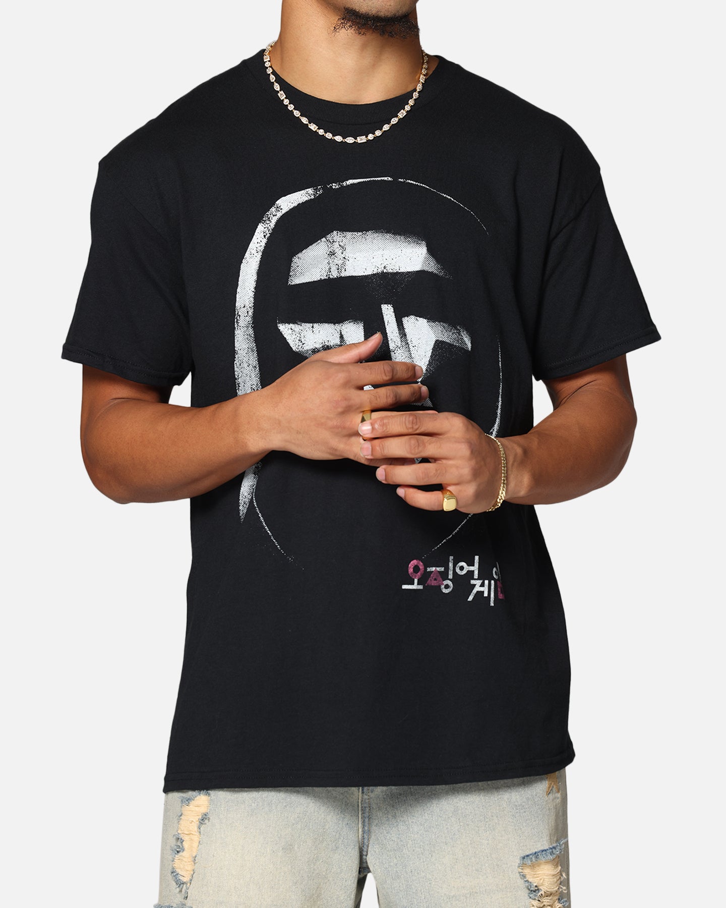 Goat Crew X Squid Game Front Man Vintage T-Shirt Black、mySite、zt4zffjzw