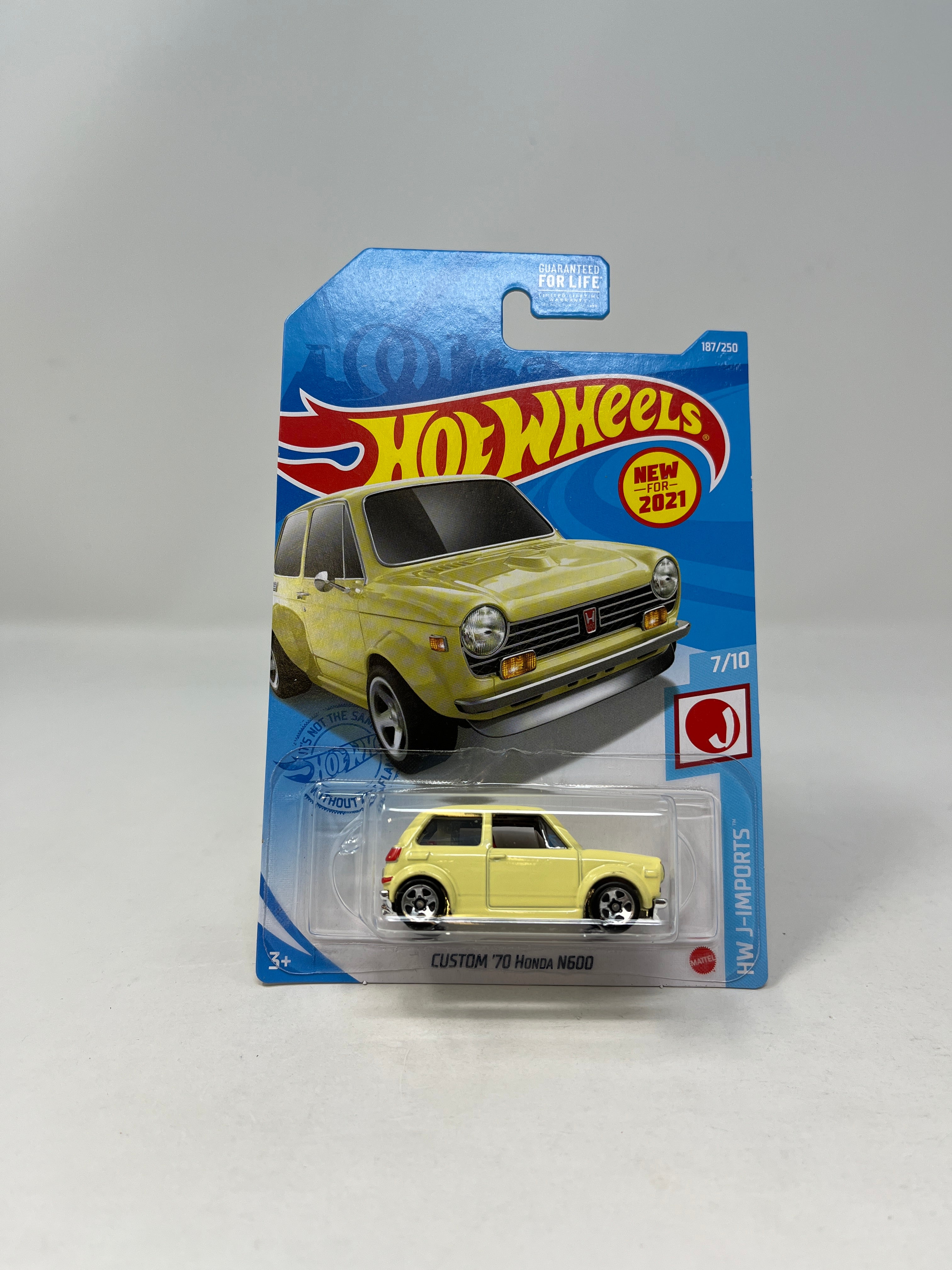 Custom '70 Honda N600 #187 * Yellow * 2021 Hot Wheels Basic、mySite、hgirdovlk