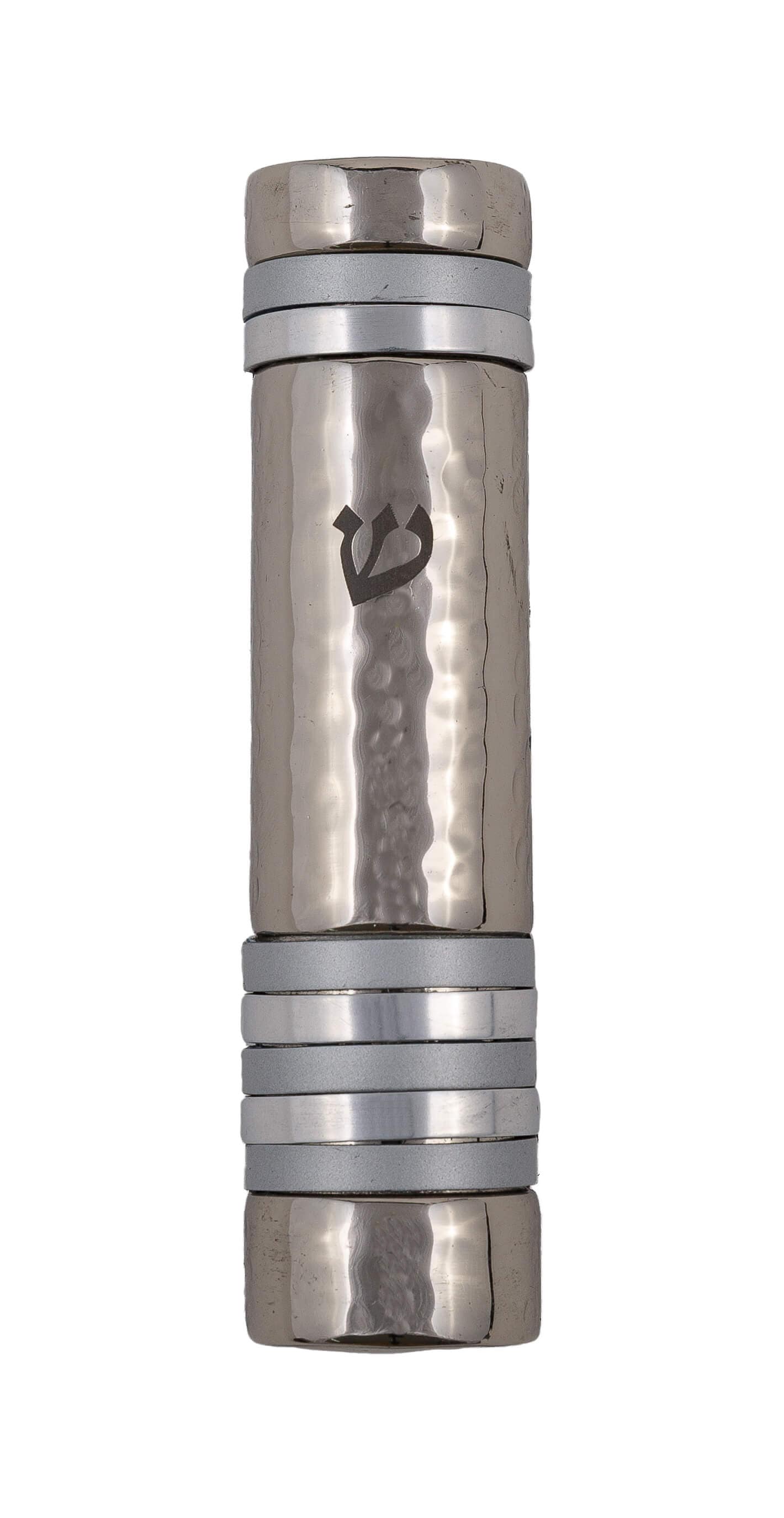 Silver Rings Hammered Mezuzah by Yair Emanuel、mySite、topwebapps